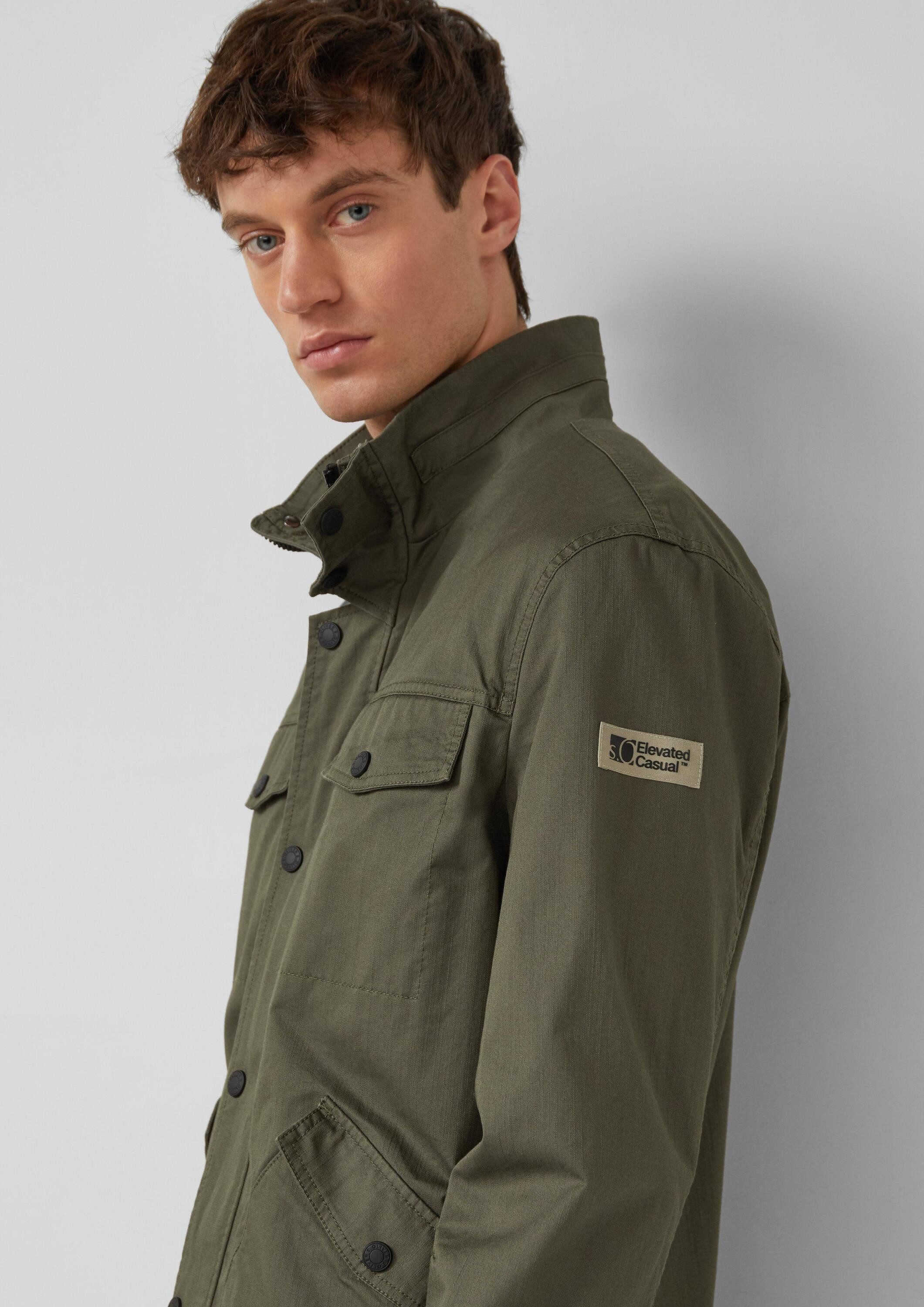 s.Oliver Funktionsjacke Outdoor-Jacke Baumwolljacke mit Twill-Struktur und aufgesetzten Taschen – Bild 4 von 5