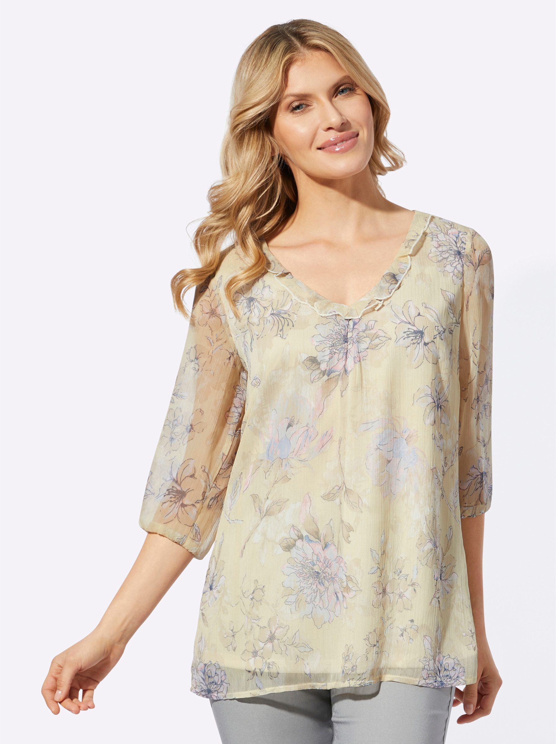 Sieh an! Klassische Bluse Schlupfbluse . günstig online kaufen