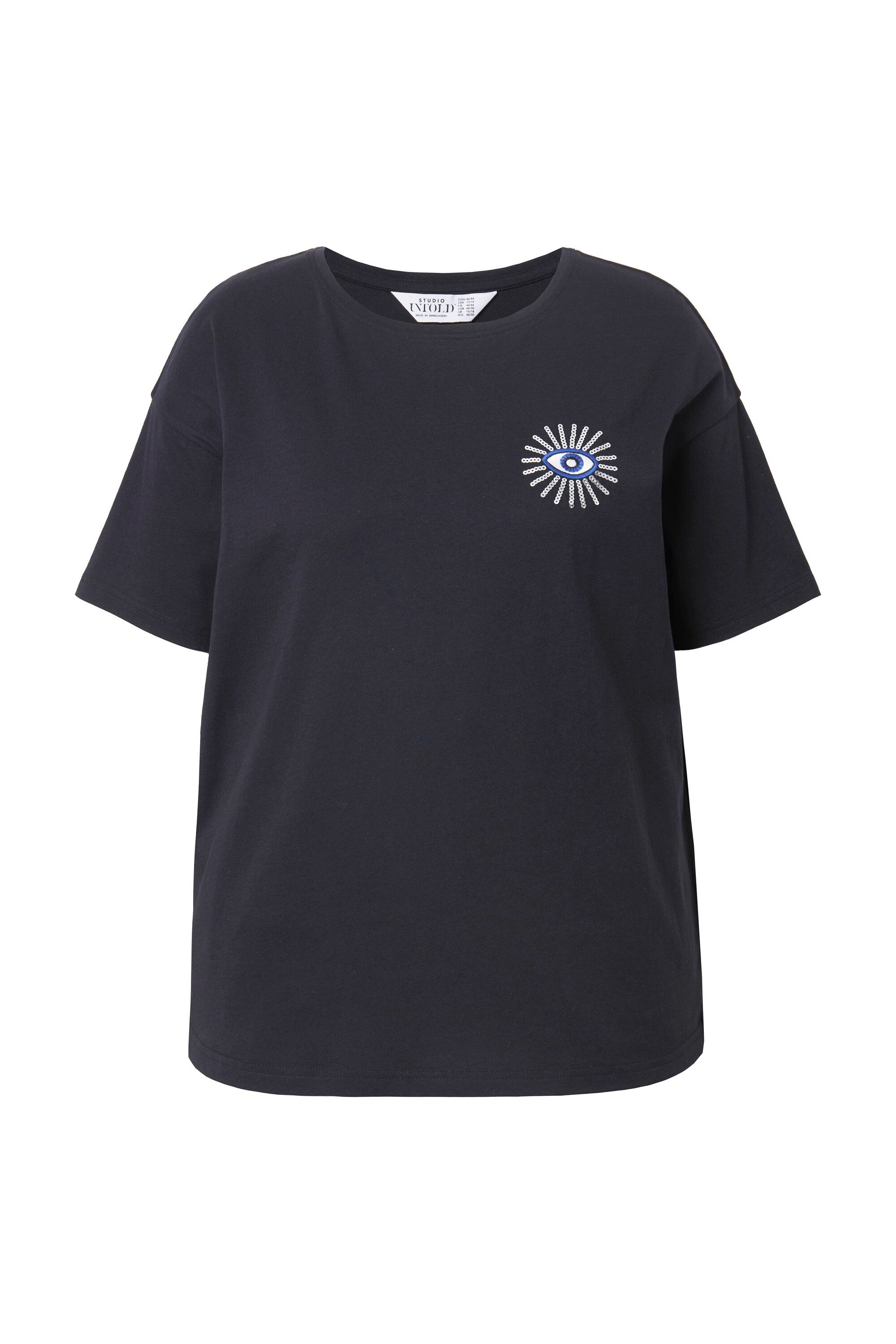 Studio Untold T-Shirt T-Shirt oversized Glitter-Eye Halbarm günstig online kaufen