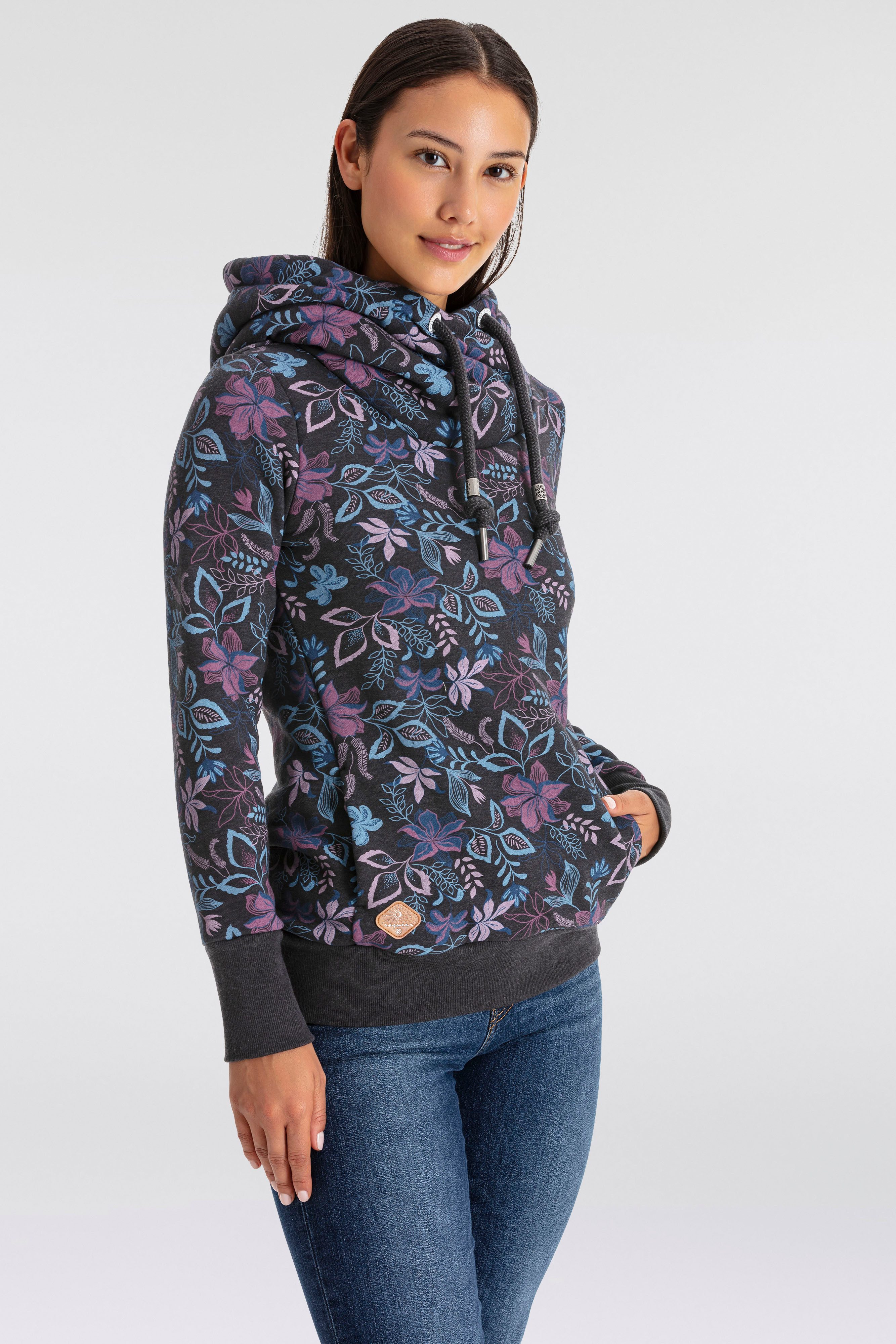 Ragwear Kapuzensweatshirt GRIPY FLOWERS O Hoodie mit floralem All Over-Druc günstig online kaufen