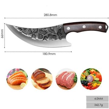 KEENZO Ausbeinmesser Wikinger Messer Handgeschmiedet Chefmesser Grillmesser Outdoor Messer