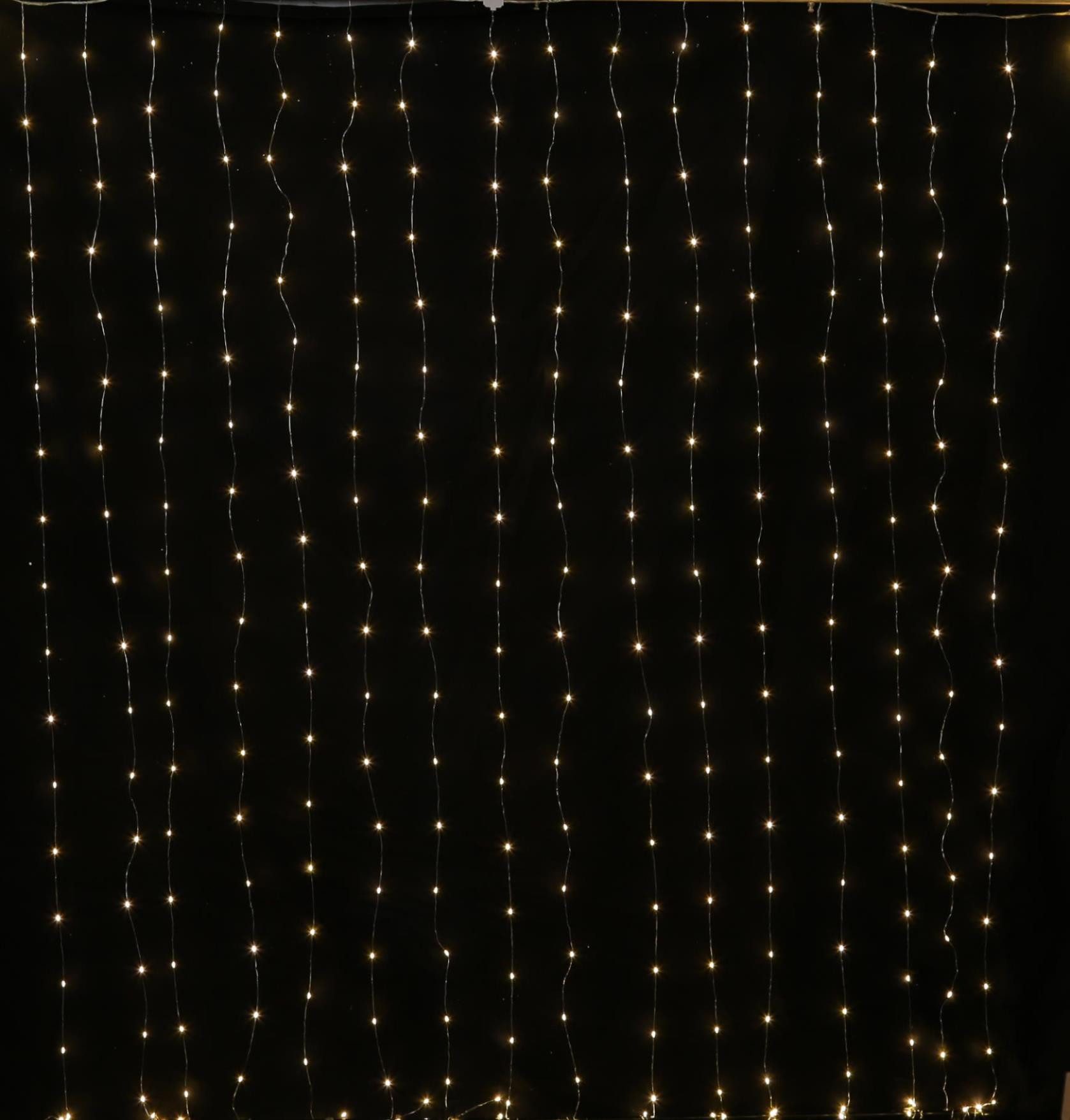 MARELIDA LED-Lichtervorhang Draht Weihnachtsdeko für Fenster 10 Stränge 100 günstig online kaufen