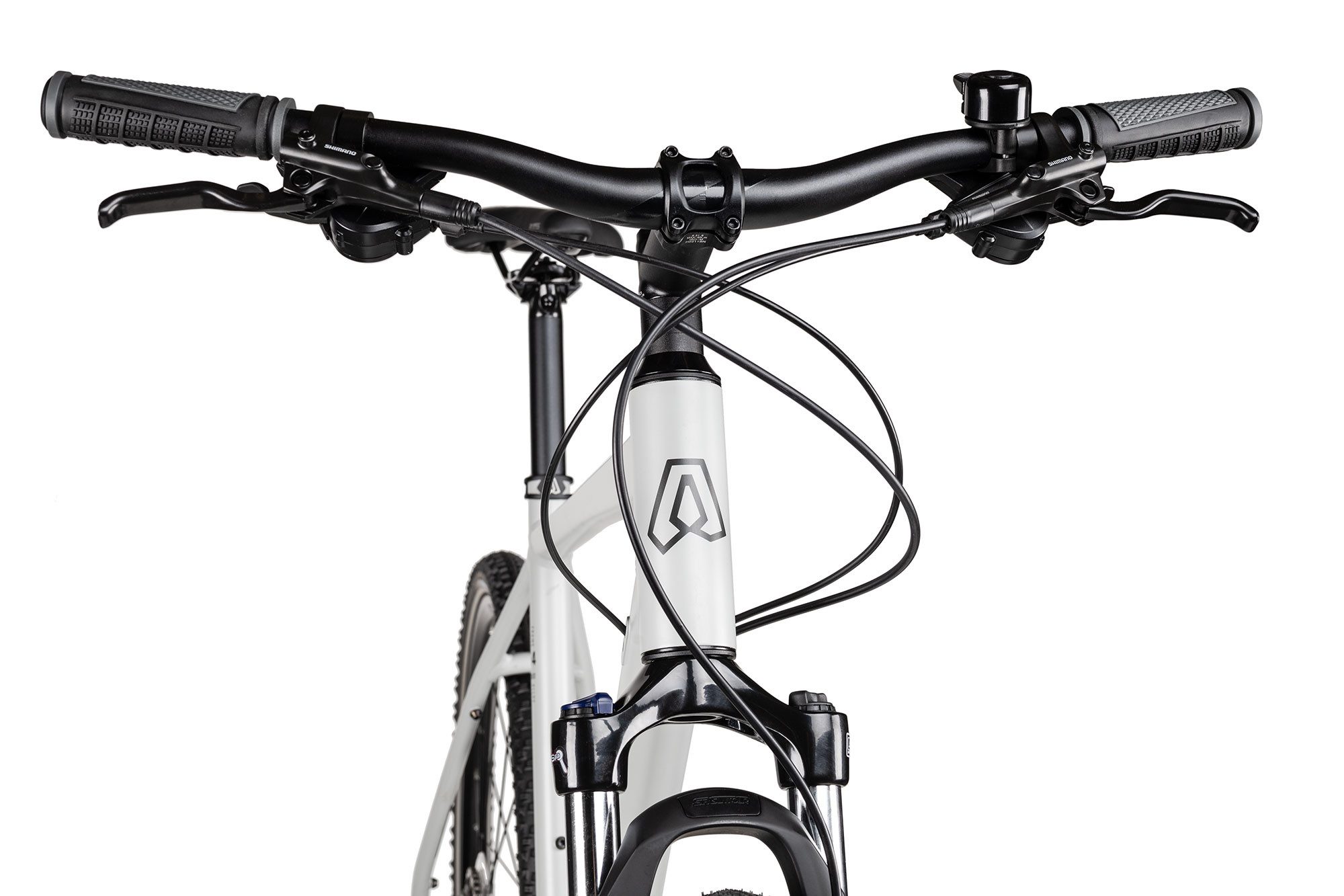Axess Crossrad VERIS CROSS, 27 Gang Shimano RD-Alivio M3100-9 Schaltwerk, Kettenschaltung, hydraulische Scheibenbremse weiß