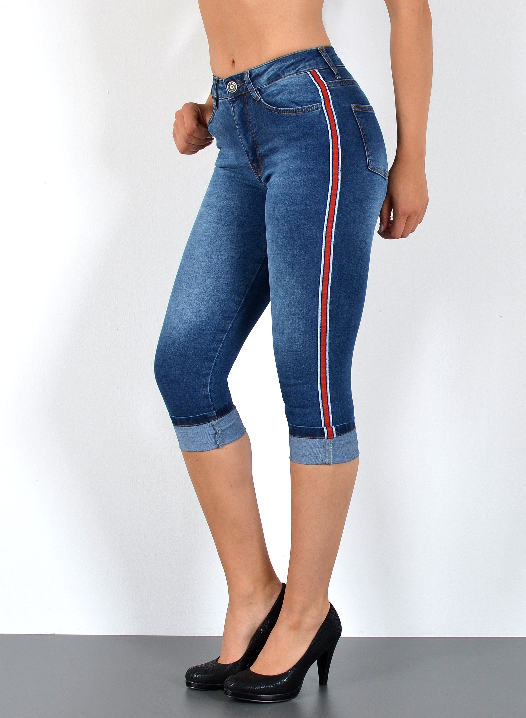 ESRA Caprijeans 3/4 Jeans Hose Capri günstig online kaufen