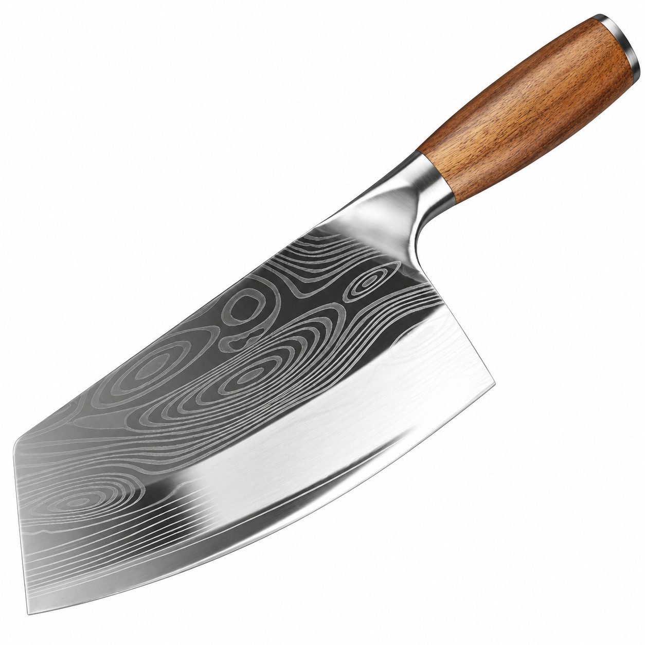 Diyarts Hackmesser Cleaver Hackbeil Küchenmesser mit Holzgriff, Hackbeil kohlenstoffreichem Edelstahl ergonomischem Griff