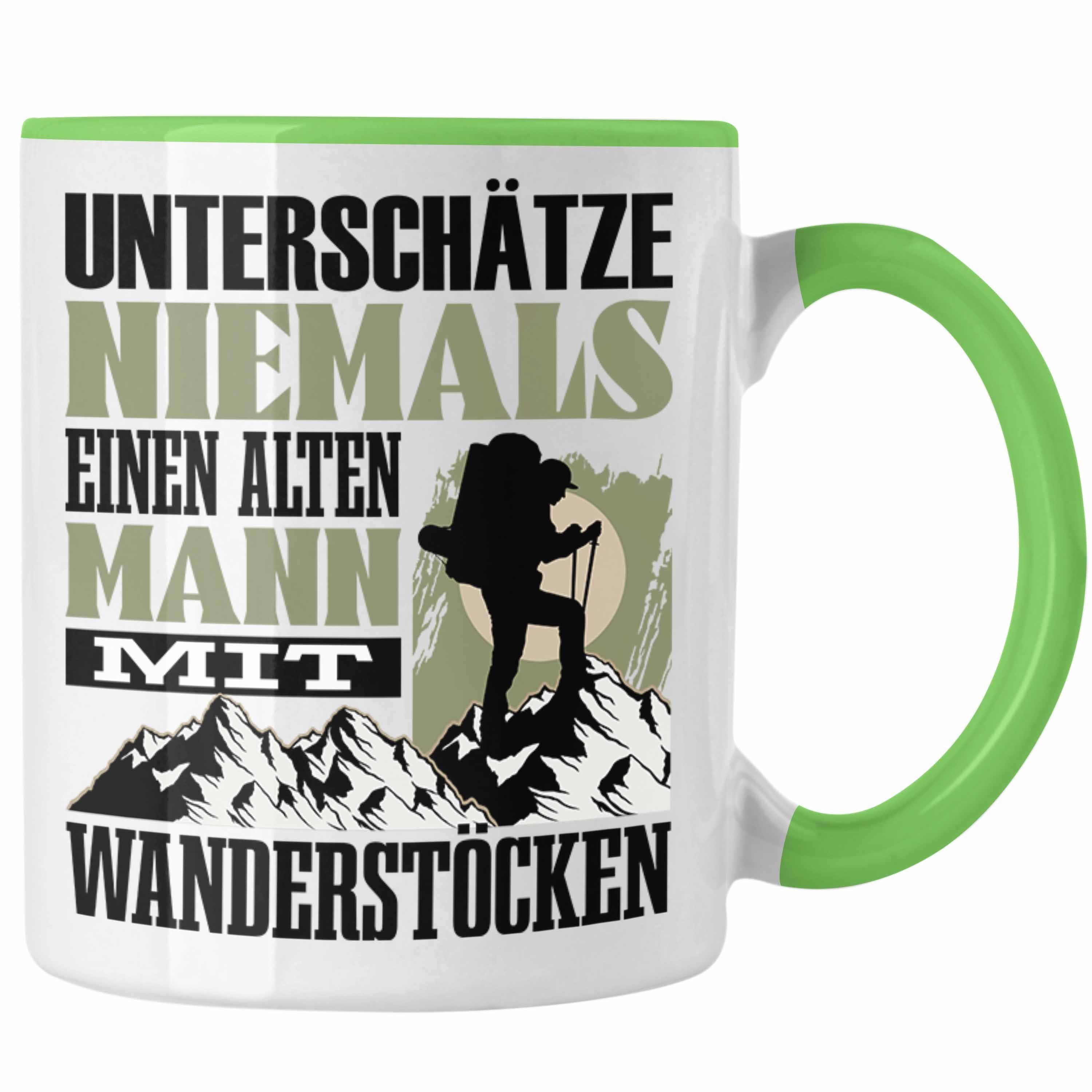Tasse Geschenk Trendation Unterschätze für Spruch Wander Wanderer Lustiger Niema Grün Tasse