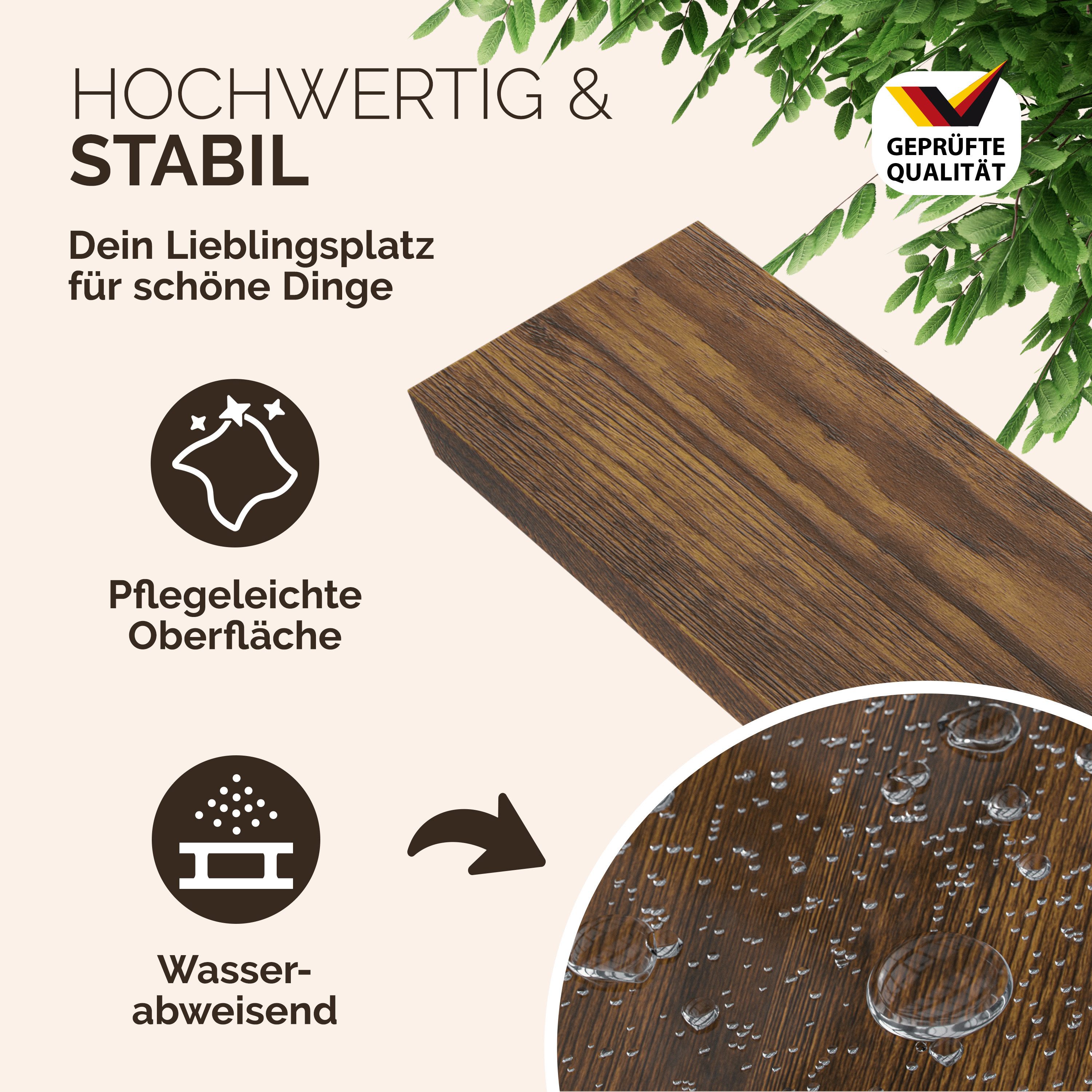 Casaria Wandregal, Dunkle Eiche Hängeregal mit günstig online kaufen