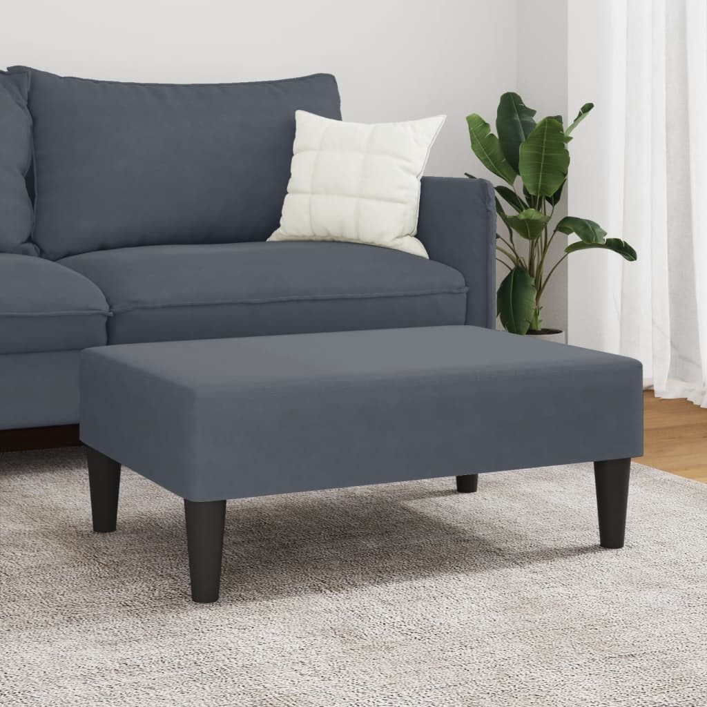 vidaXL Polsterhocker Fußhocker Dunkelgrau 77x55x31 cm günstig online kaufen