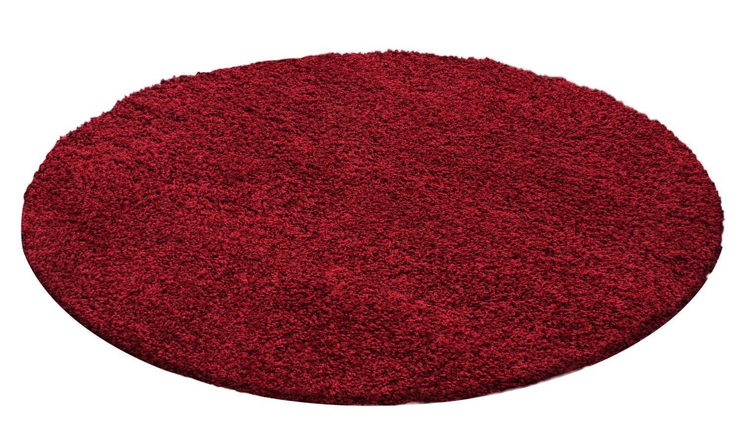 SchönesWohnen24 Hochflor-Teppich Hochflor Teppich LIFE Rot