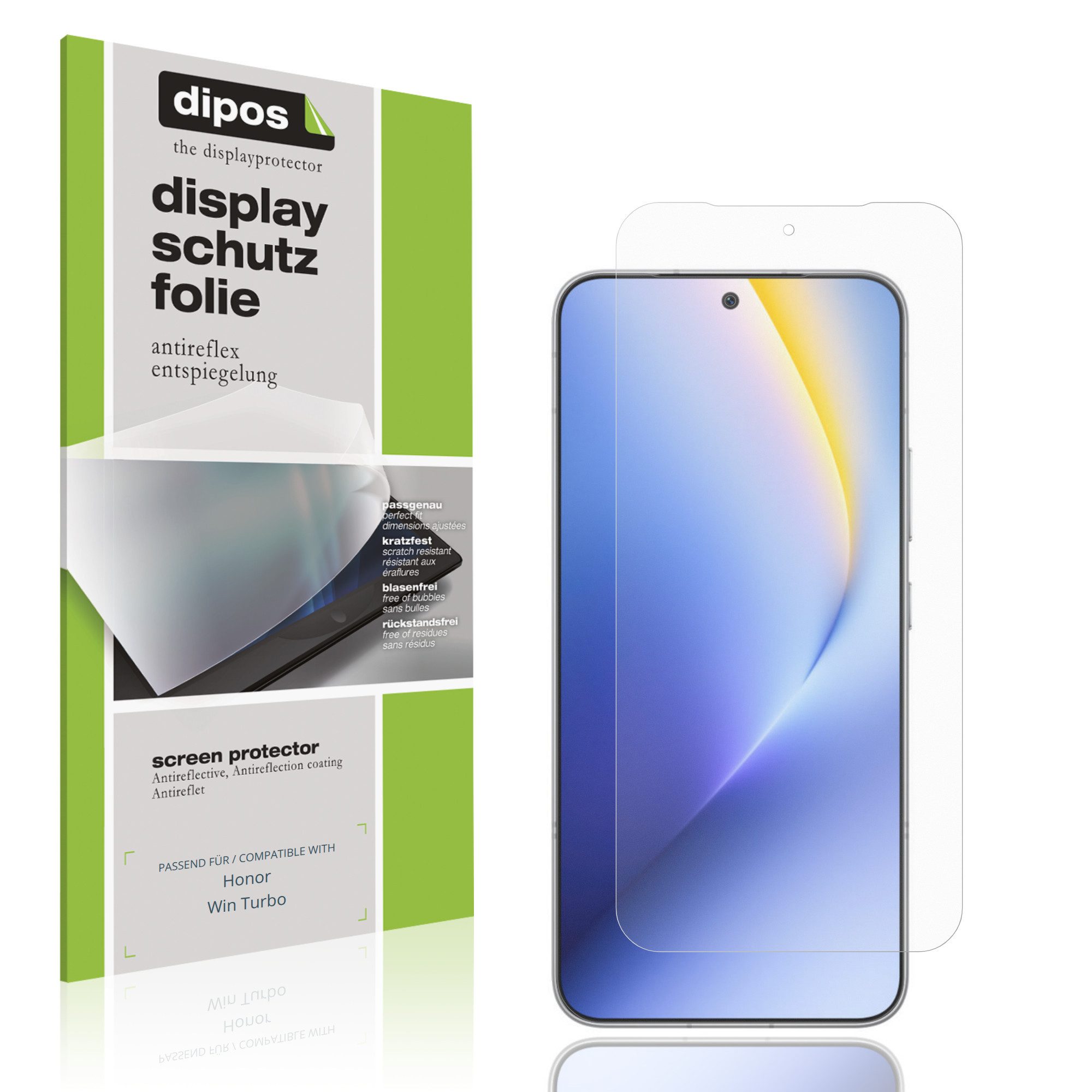 dipos Displayschutzfolie Schutzfolie für Honor Win Turbo, 4 Stück, Displayschutz Schutz Folie Made in Germany