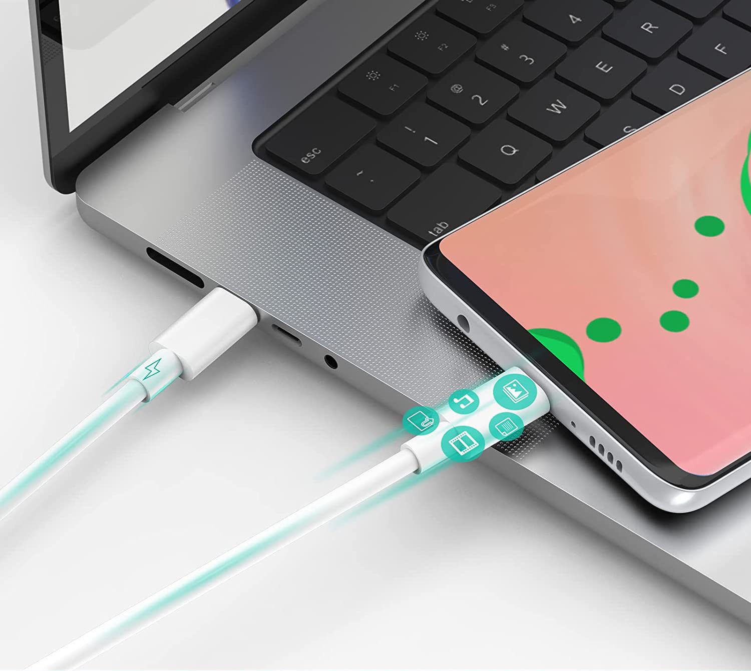 Ventarent 45W Ladeset für Samsung Ladekabel Schnellladeadapter für S26 A55 Z USB-Ladegerät (3000 mA, Set, 2-tlg., Charger, Ladekabel Typ-C, Ladegerät für Samsun – Bild 4 von 5