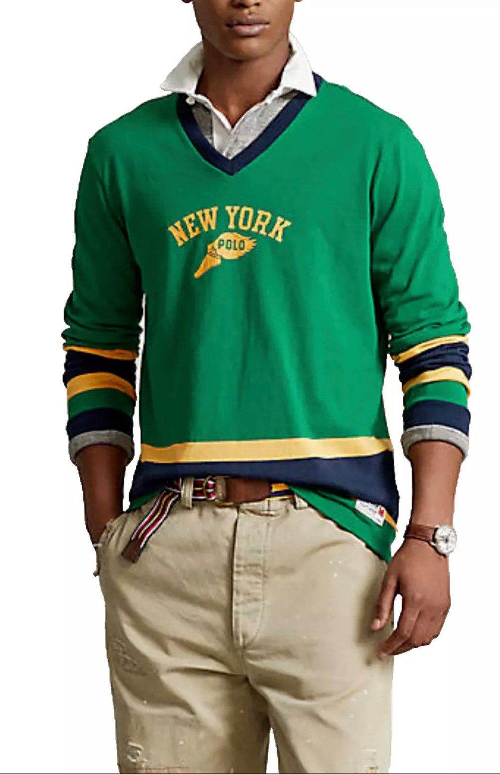 Polo Ralph Lauren Sweatshirt New York Champs Eishockey Trikot QR-Code zur s günstig online kaufen