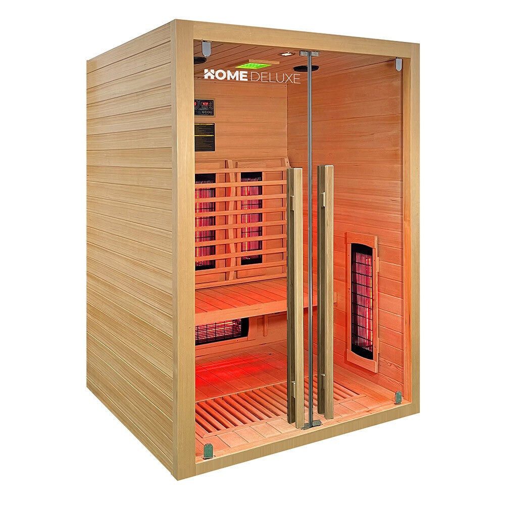 DEKO VERTRIEB BAYERN Infrarotkabine LED Infrarotkabine 135x105x190 Infrarotsauna Wärmekabine Vollspektrum