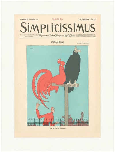 Kunstdruck Titelseite der Nummer 25 von 1911 Olaf Gulbransson Simplicissimus 0821, (1 St)