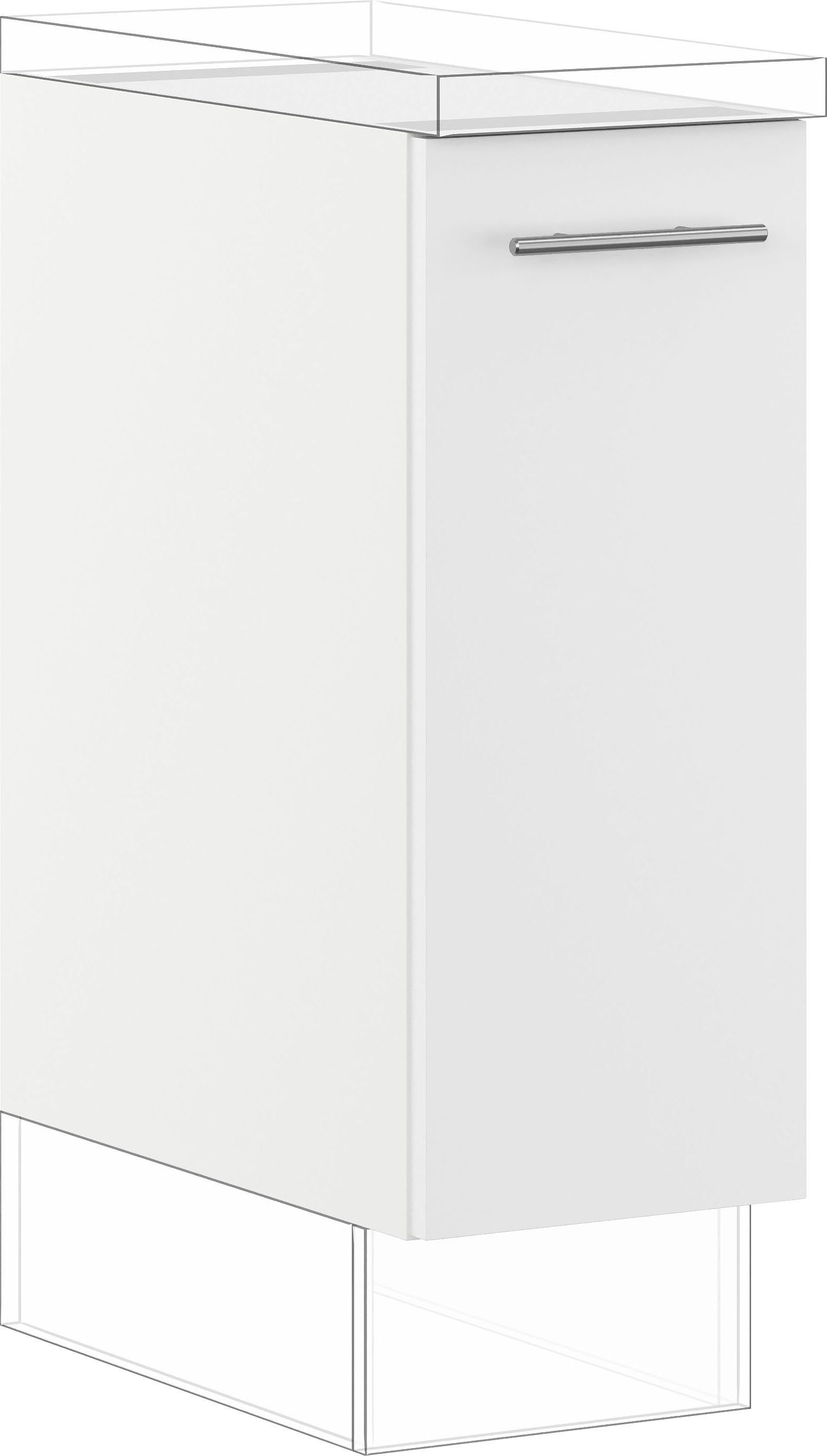 IMPULS KÜCHEN Auszugsunterschrank "Prag und Valencia", Breite/Höhe: 30/72,3 cm, mit Soft-Close, vormontiert, mit Tasche für Baguettes, mit Korbeinsatz