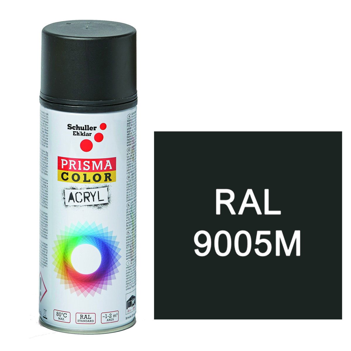 DD Composite Harzfarbe PRISMA COLOR Lackspray 400ml RAL9005M schwarz matt, schnelltrocknender Acryllack
