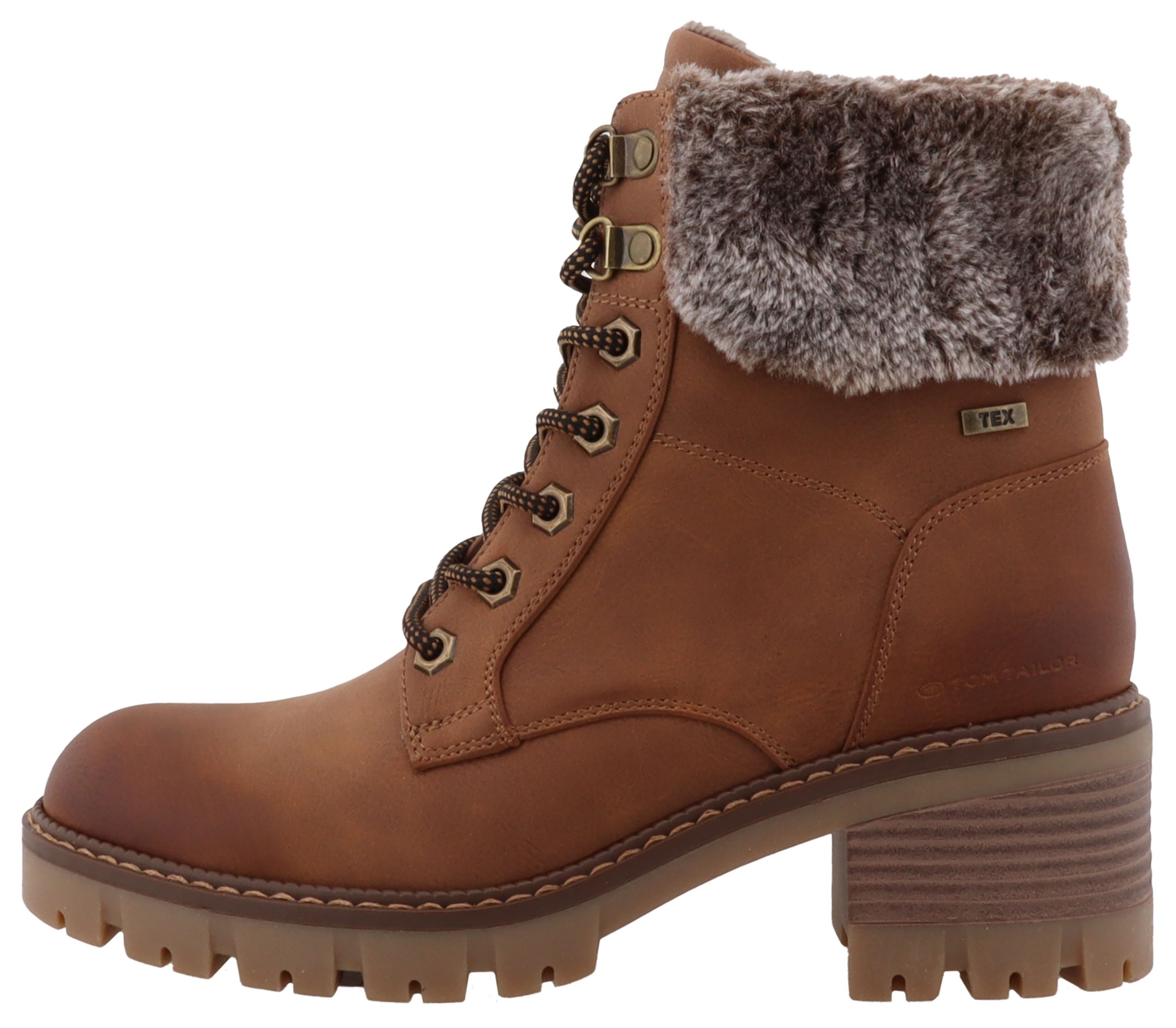 TOM TAILOR Winterstiefelette Workerboots, Plateaustiefelette mit Blockabsatz