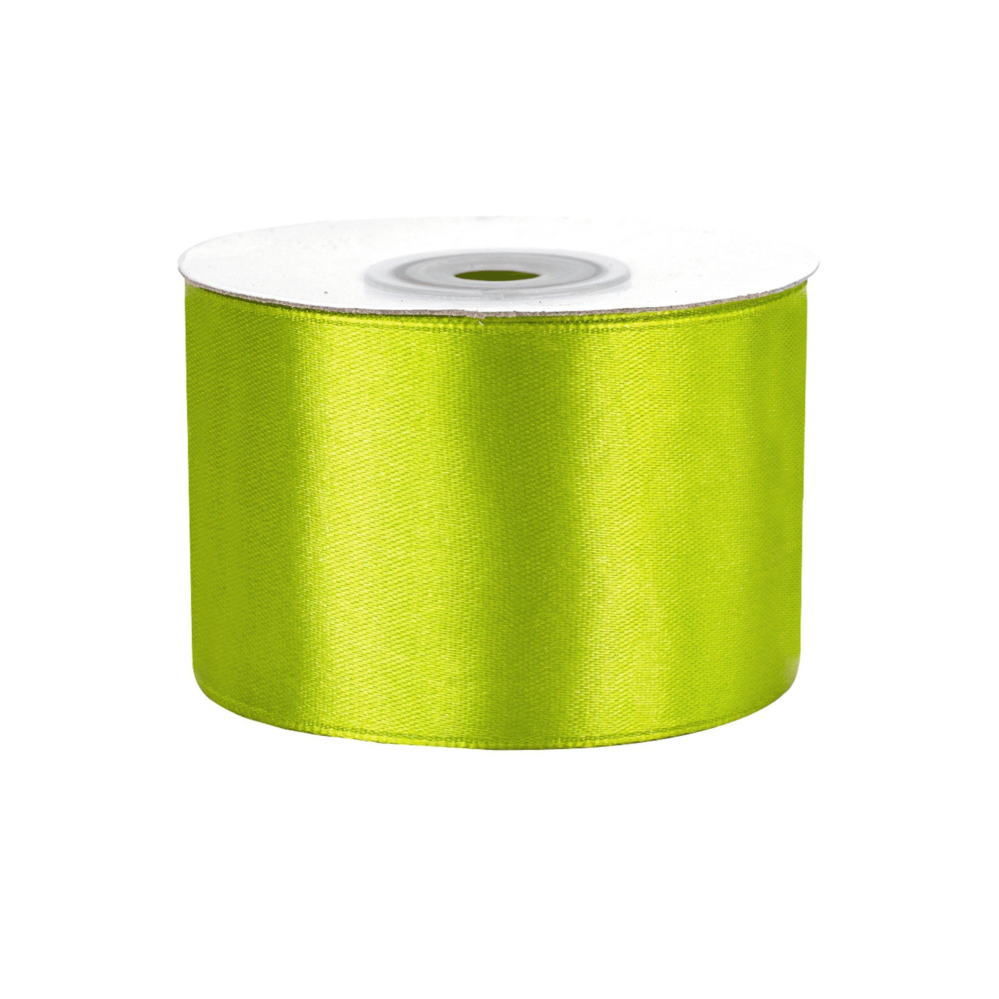 Creativery Satinband, Satinband 50mm x 25m Rolle Hellgrün / Maigrün