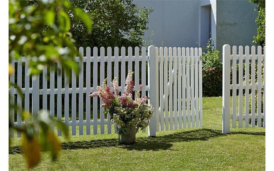 PLUS Holzzaun Plus Vorgartenzaun Retro 150 x 120 cm weiß
