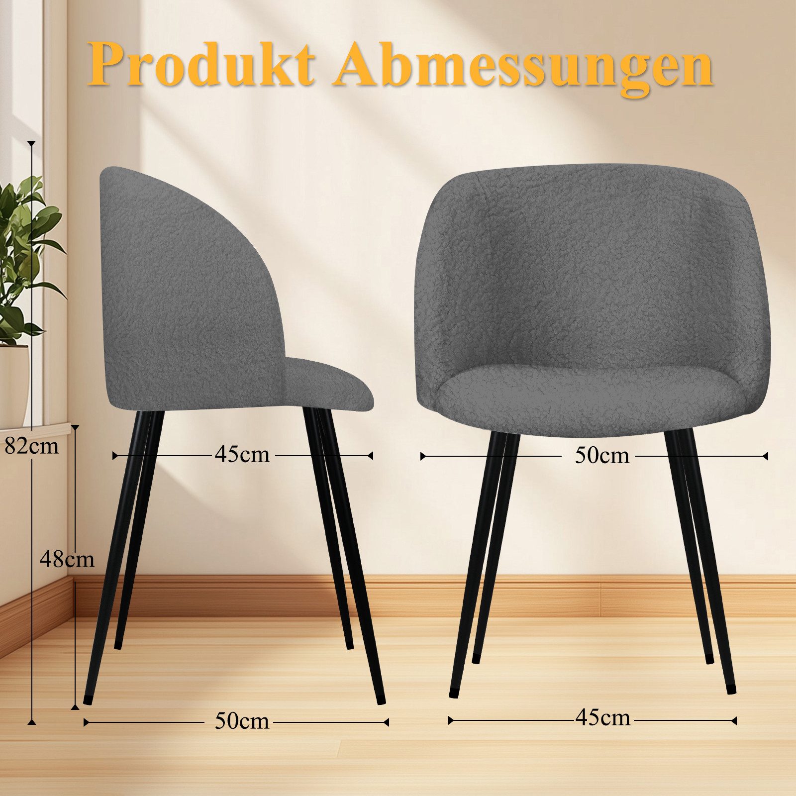 HOMELUX Polsterstuhl Esszimmerstuhl 2er Set, Küchenstuhl günstig online kaufen