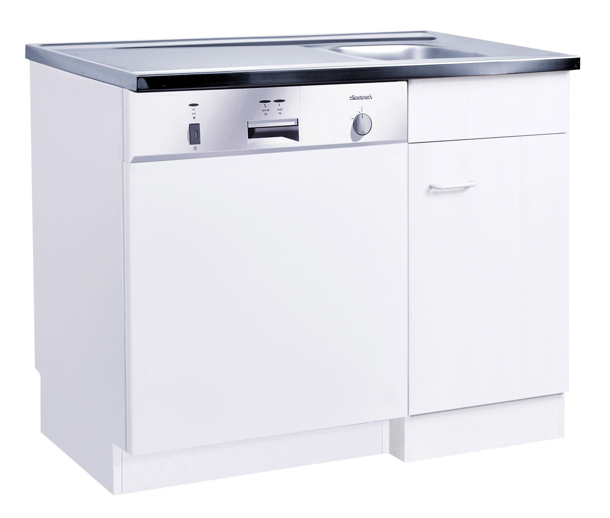 KOCHSTATION Spülenschrank KS-Elster Spülzentrum für Geschirrspüler, ohne Front B/H/T: ca. 100/85/60 cm