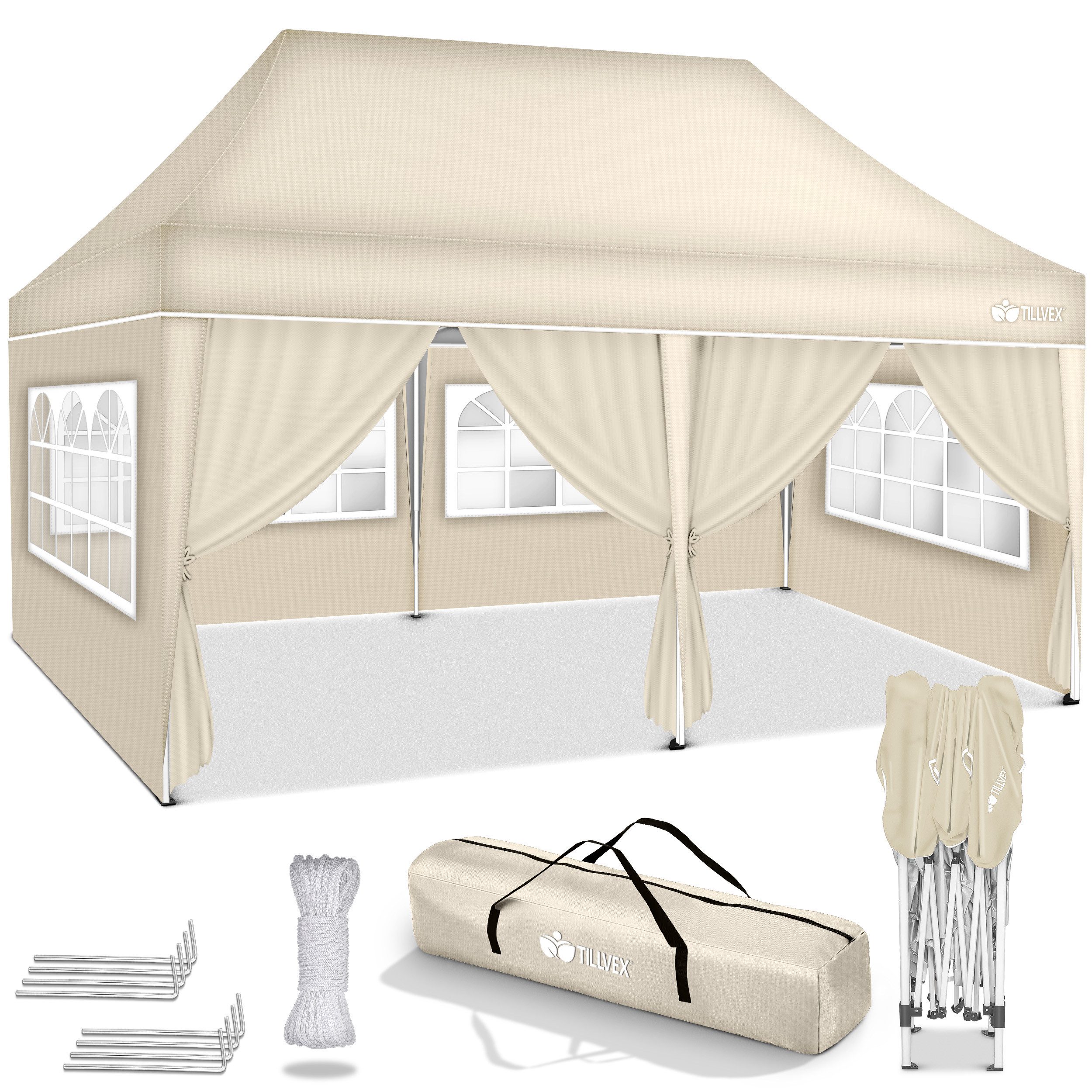 tillvex Partyzelt tillvex® Pavillon 3x6m Wasserdicht günstig online kaufen