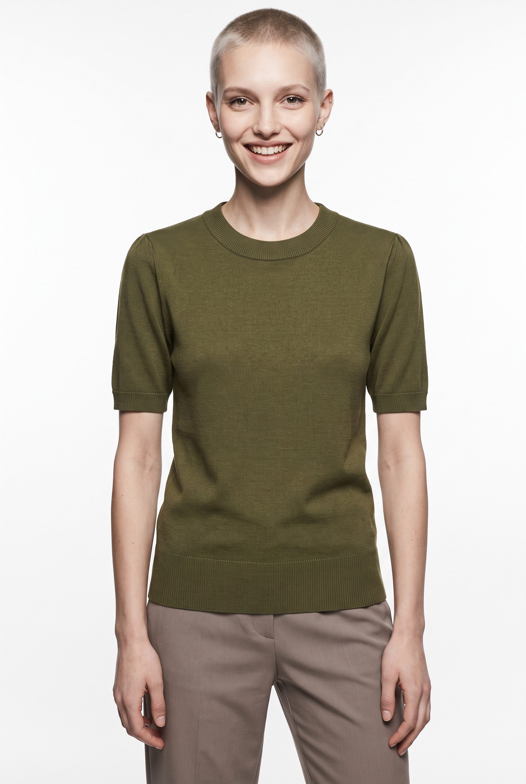 Saint Tropez Kurzarmpullover MilaSZ SS Viskosemischung, Classic fit