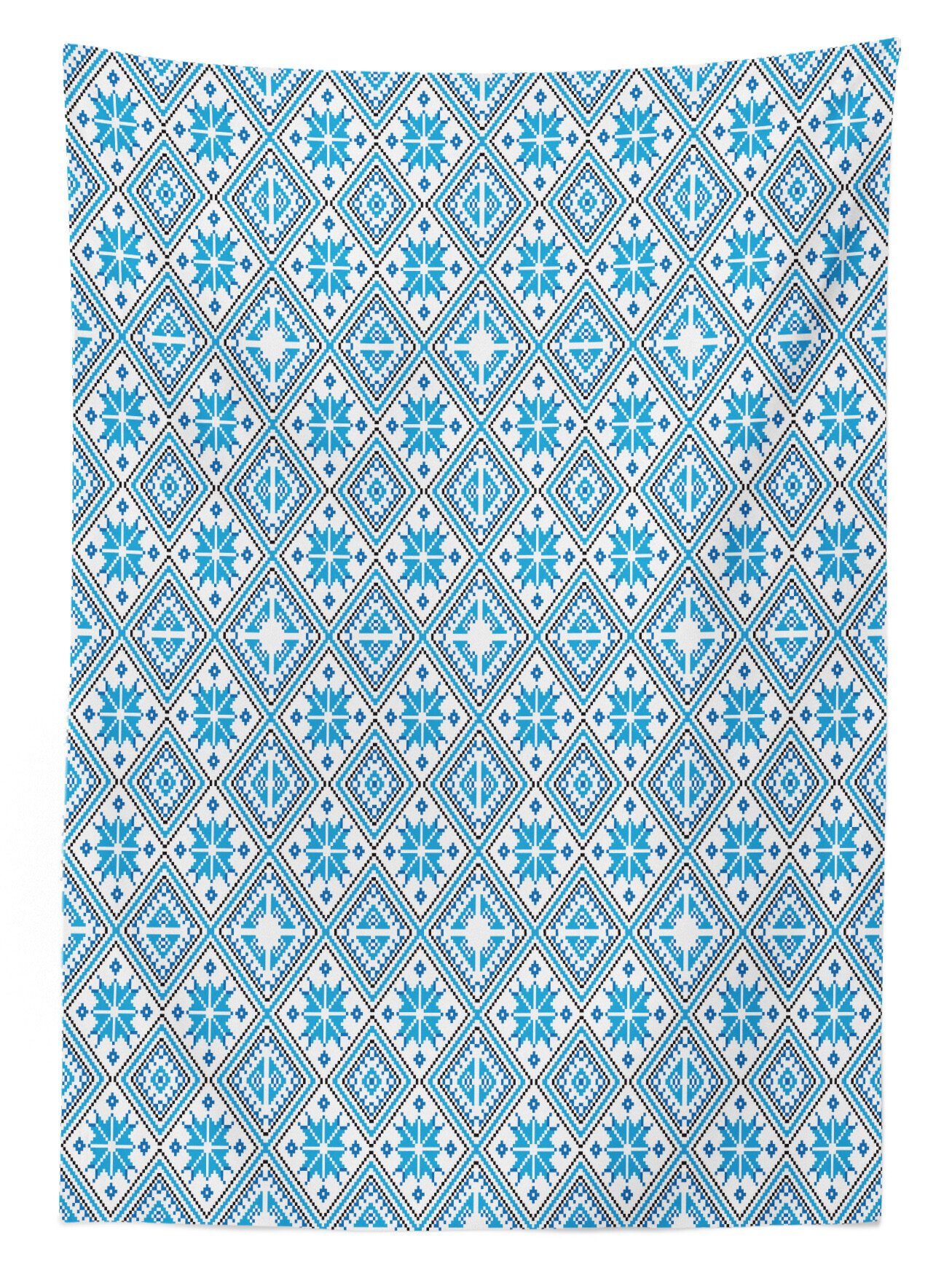 Außen geeignet Ethnisch Klare Farben, Belorussian Bereich Farbfest den Tischdecke geometrische Abakuhaus Waschbar Für Kunst