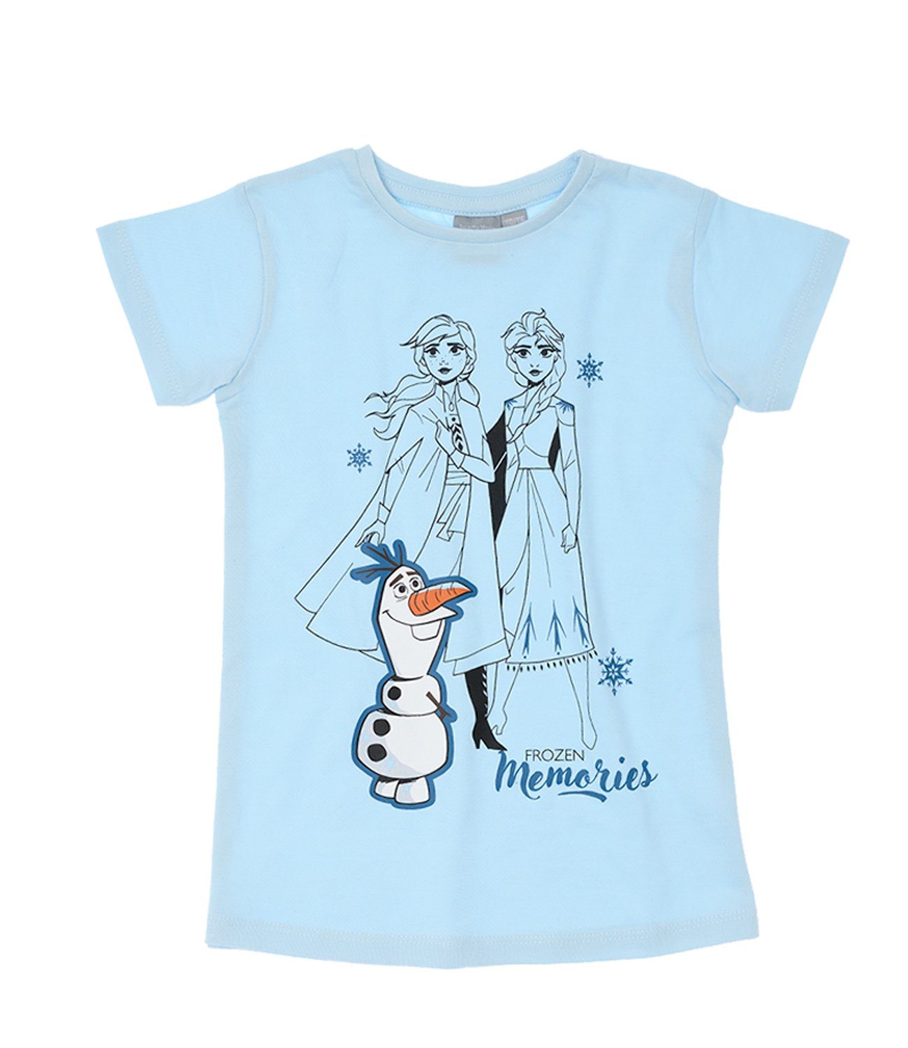 Frozen Set Shirt kurze Leggings Mädchen Eiskönigin T-Shirt Pyjama Schlafanzug 