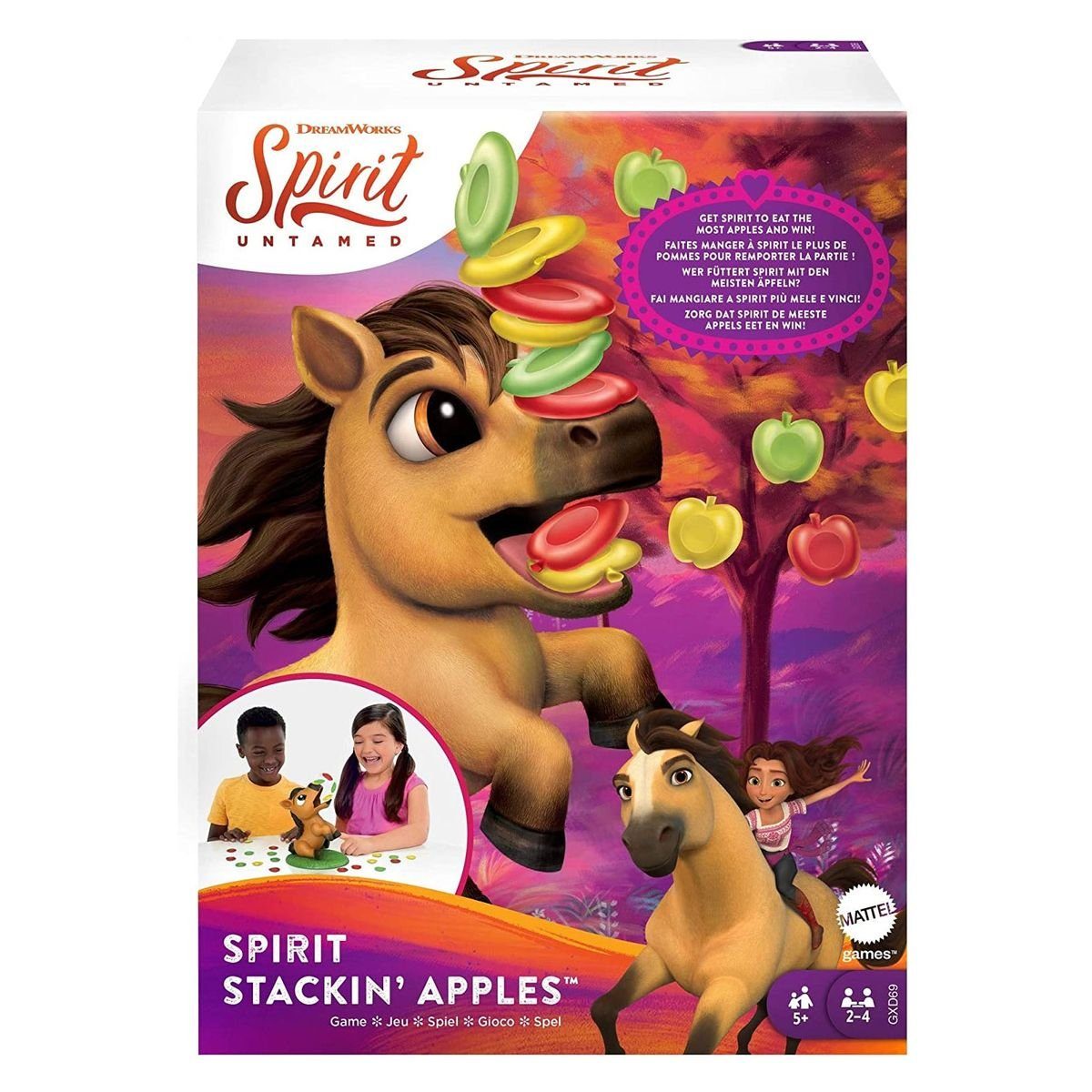 - Mattel® Apples Stapelspiel, Stackin' - - DreamWorks Spiel, Mattel GXD69 Spirit Kinderspiel, Spirit