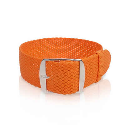 Selva Technik Uhrenarmband Perlonband orange, 18mm