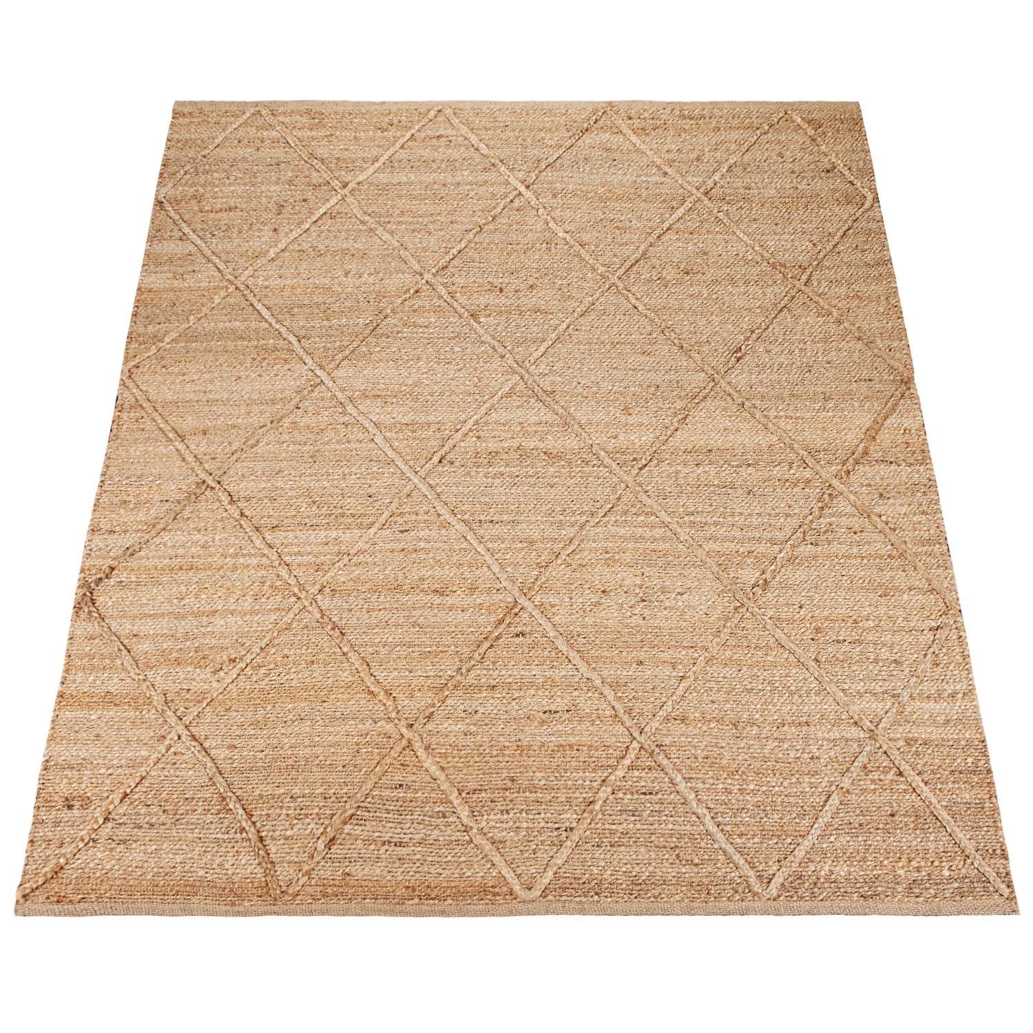 KADIMA DESIGN Teppich Rauten wendbar 100% Jute schmutzabweisend Jute Teppic günstig online kaufen