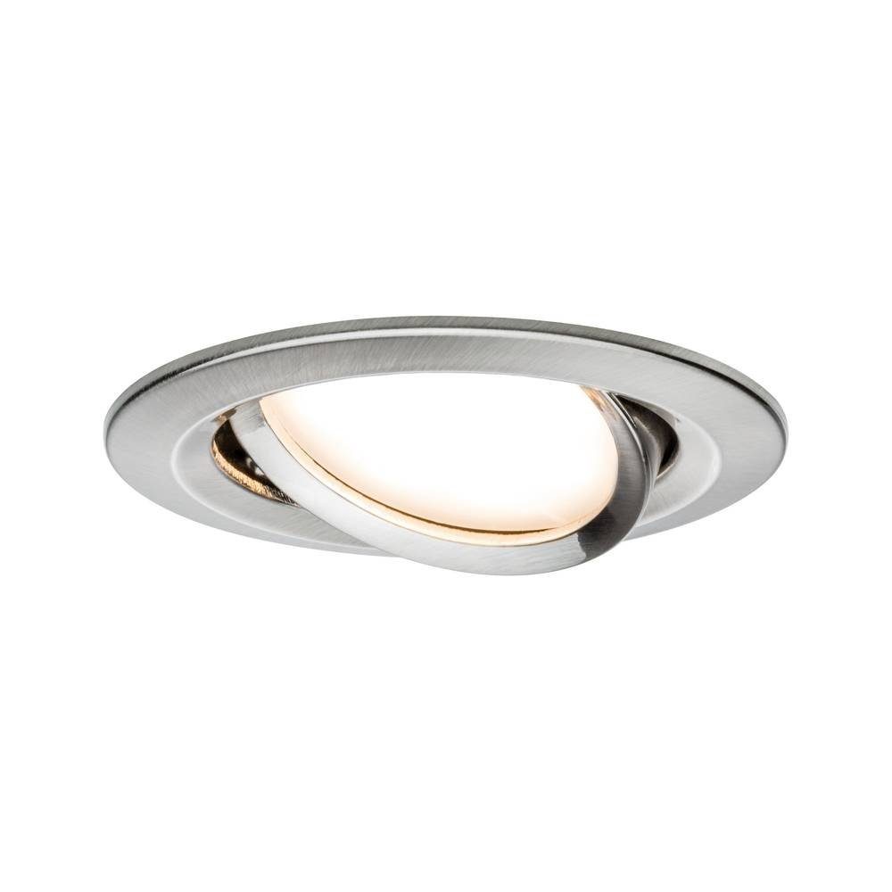 Paulmann LED Einbauleuchte LED Einbauleuchte 3-Step-Dim Coin schwenkbar rund 84mm 50 93482, Dimmbar über Lichtschalter, Schwenkbar, Geringe Einbautiefe