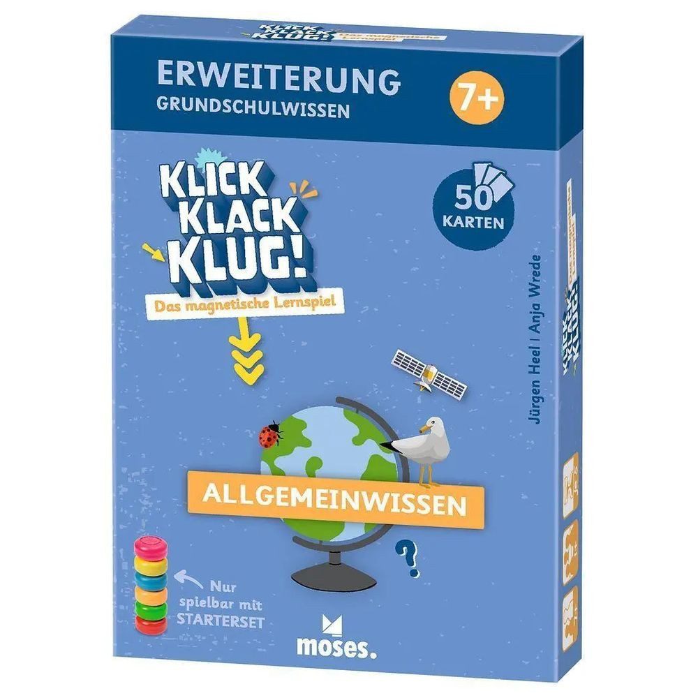 Moses. Verlag Spiel Klick Klack Klug! – Lernspiel Erweiterungsset, für Grundschulkinder
