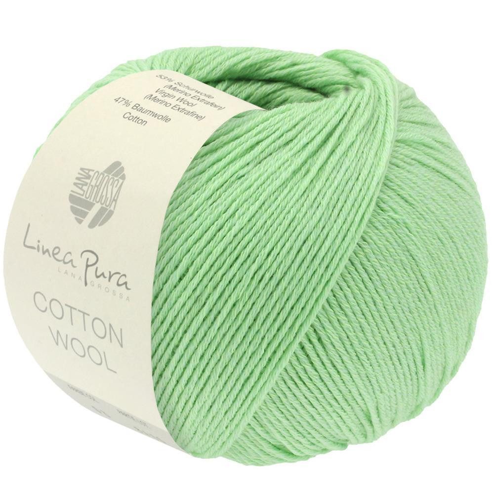 LANA GROSSA Cotton Wool 0020 zartgrün Häkelwolle, 195 m
