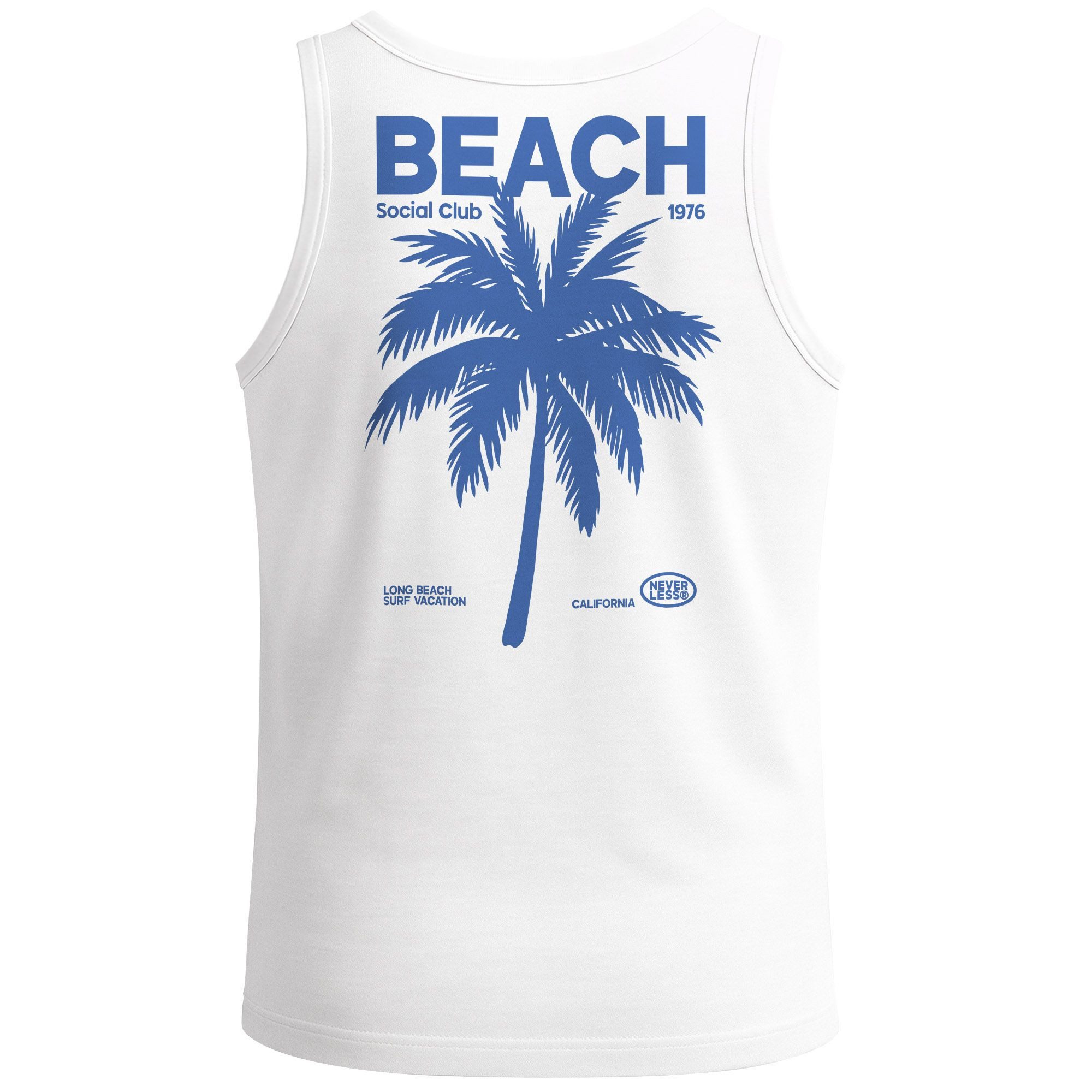 Neverless Tanktop Herren Tank-Top Backprint Beach Social Club Retro Sommer Shirt mit mit Print