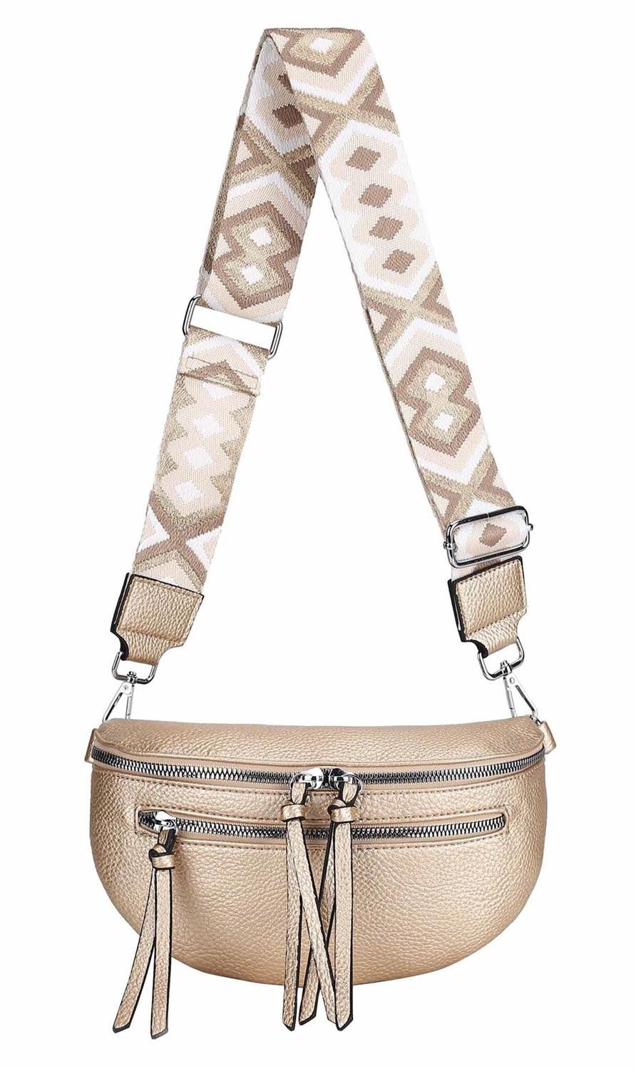 ITALYSHOP24 Schultertasche Damen Gürteltasche Umhängetasche CrossBody günstig online kaufen