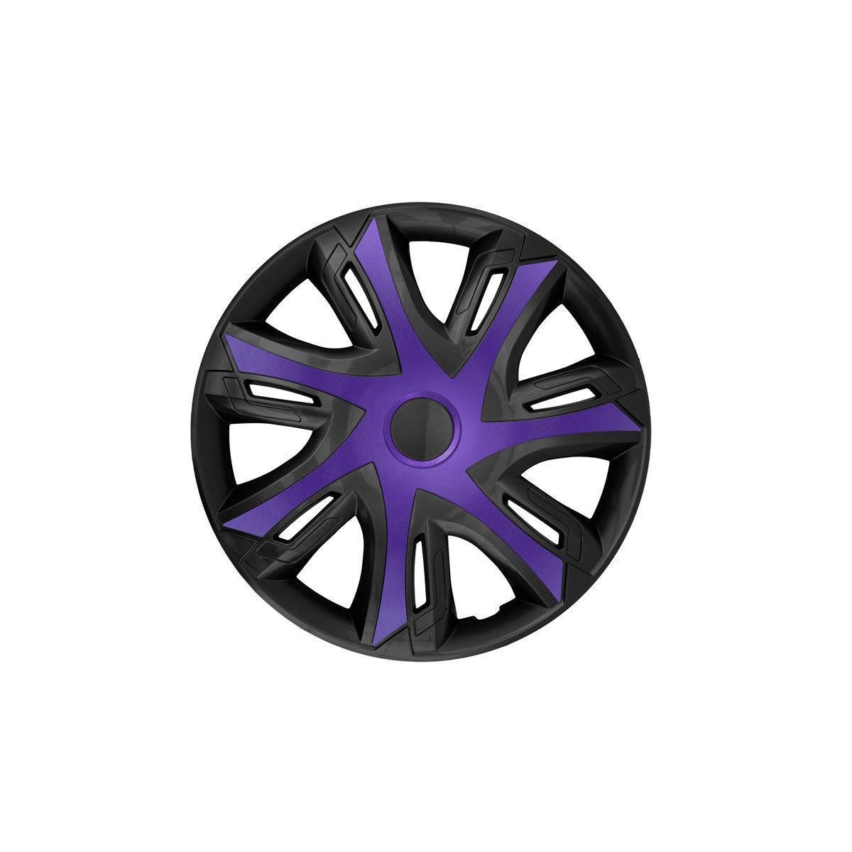 NRM Radkappe N-Power BICOLOR 14 Zoll in Violett/Schwarz, 14 in Zoll, (4-St) Radzierblenden für Stahlfelgen Zweifarbige Колпаки Satz 4er Set 14"