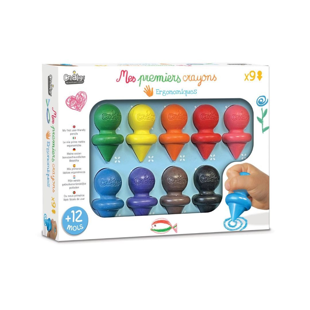 suebidou Wachsmalstift Wachsmalstifte-Set für Kinder ab 12m+ 'Meine ersten Stifte', nachhaltig, kreativ