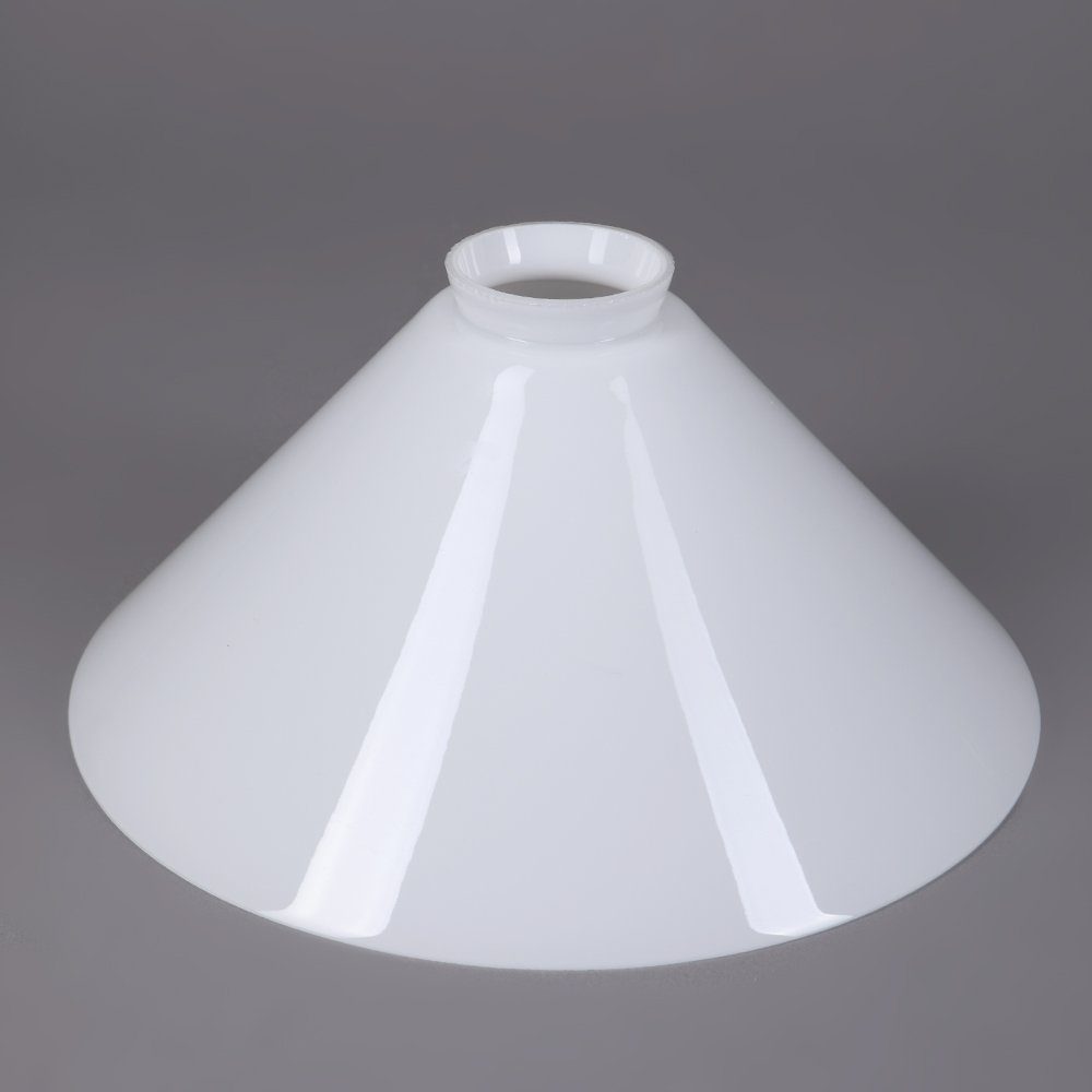 Home4Living Lampenschirm Schusterschirm Opal Weiß Ø 257mm Lampenglas E27 Ersatzglas, Dekorativ