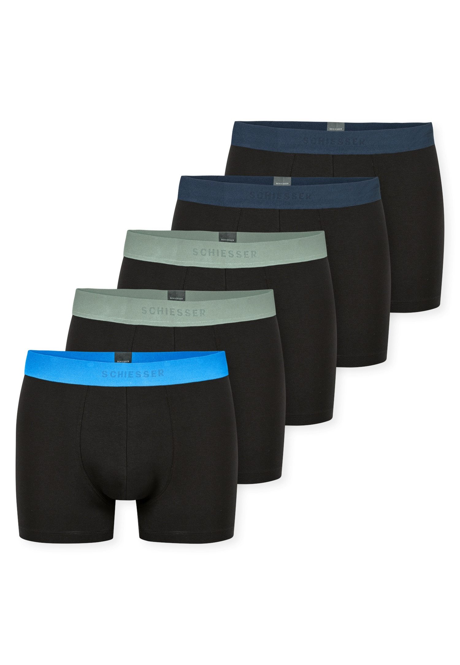 Schiesser Boxershorts 95/5 Multipacks (5er Pack) ohne Eingriff, angenehm we günstig online kaufen