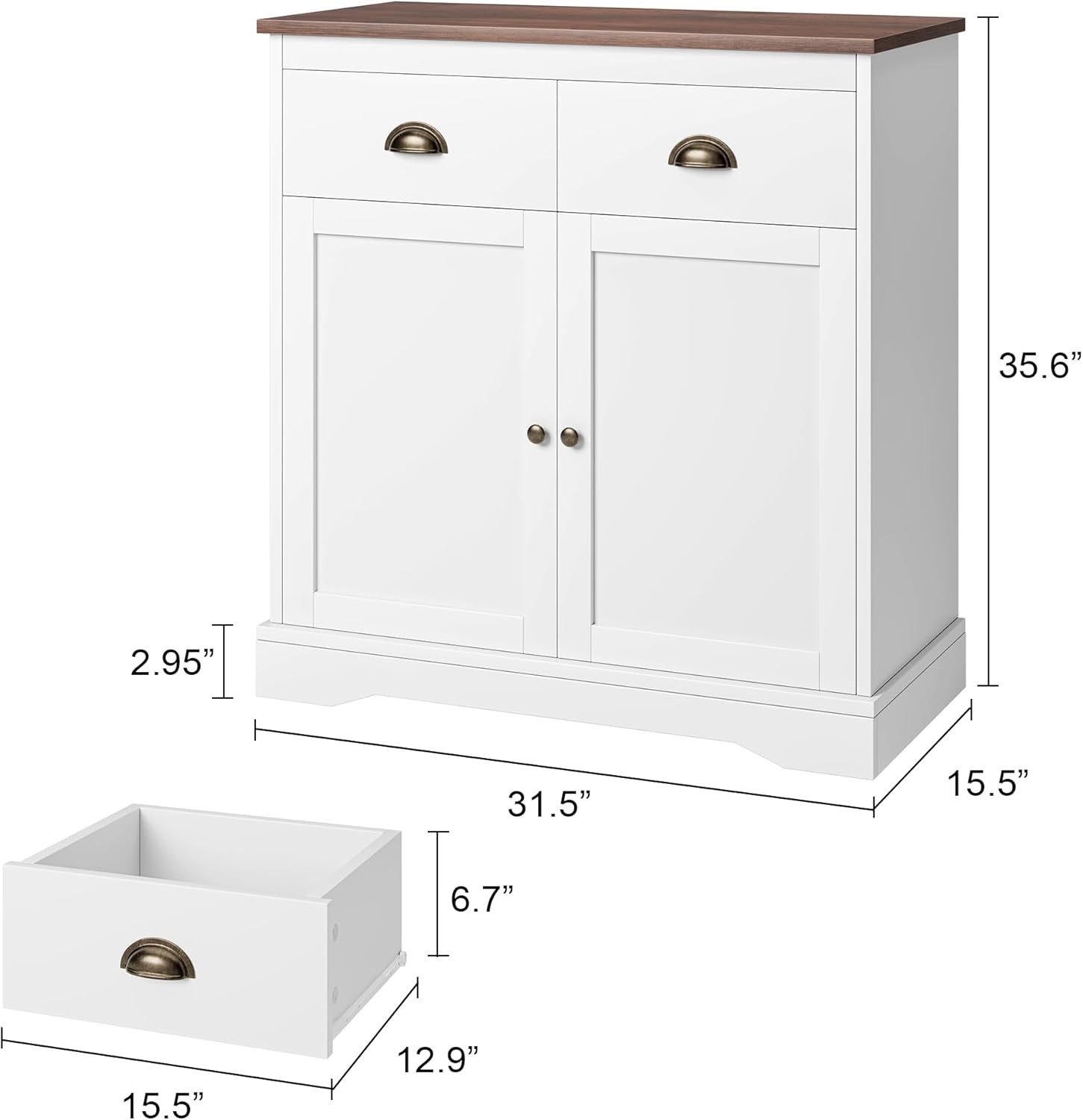 GarveeMore Küchenbuffet mit 2 Türen und günstig online kaufen