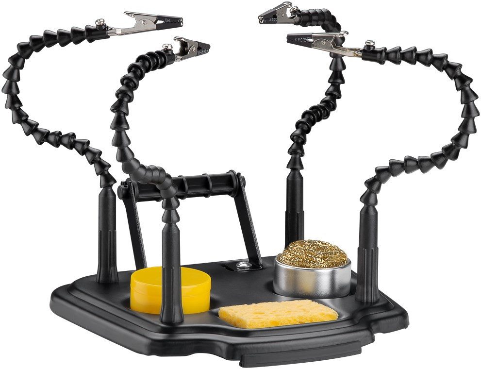 Goobay Lötkolben Löthilfe mit 4 flexiblen Armen, ideal für filigrane Löt- und Bastelar