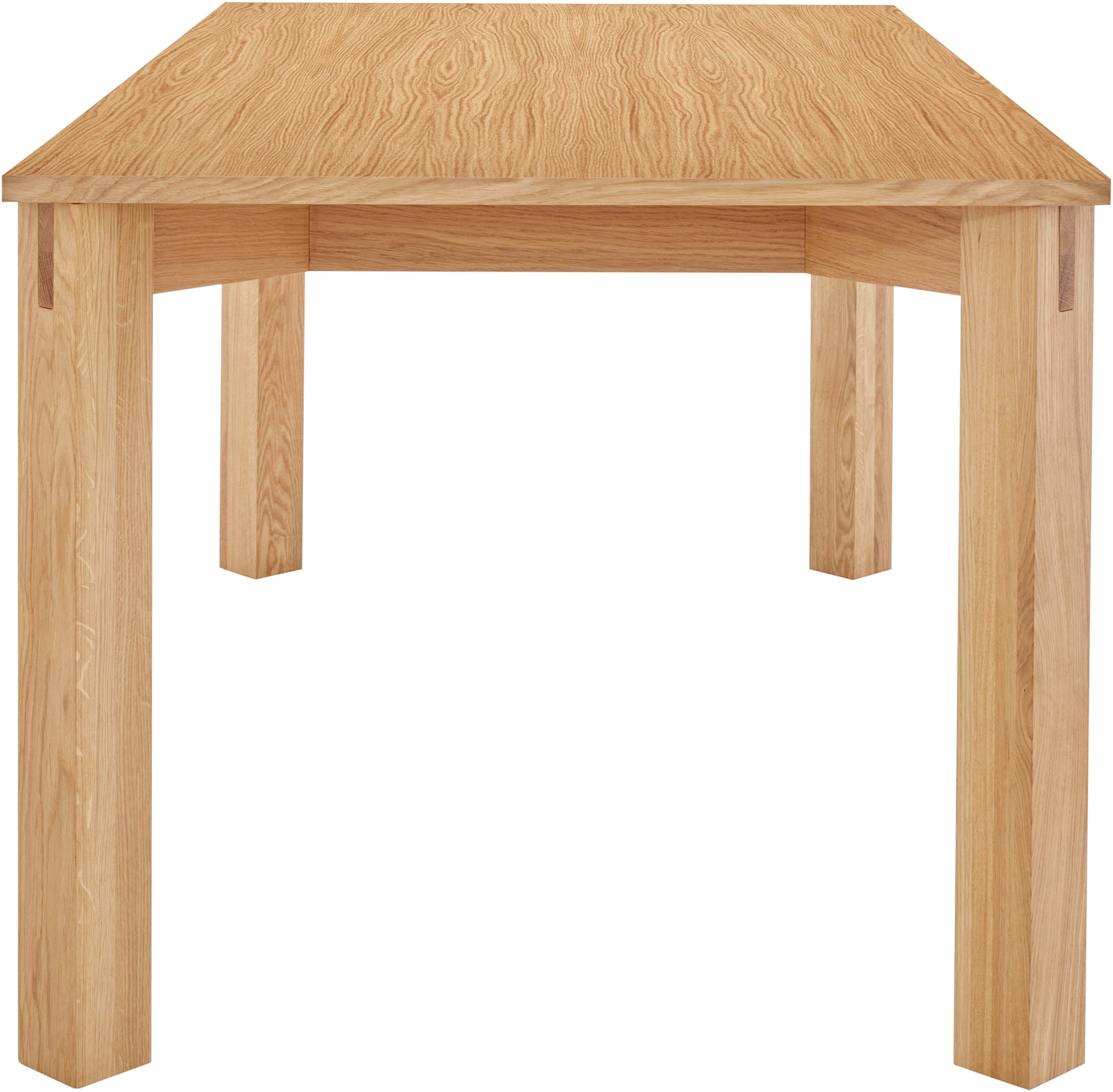 LeGer Home by Lena Gercke Esstisch Chelsea, Eiche furniert, verschiedene Breiten, robuste Beine aus massiver Eiche