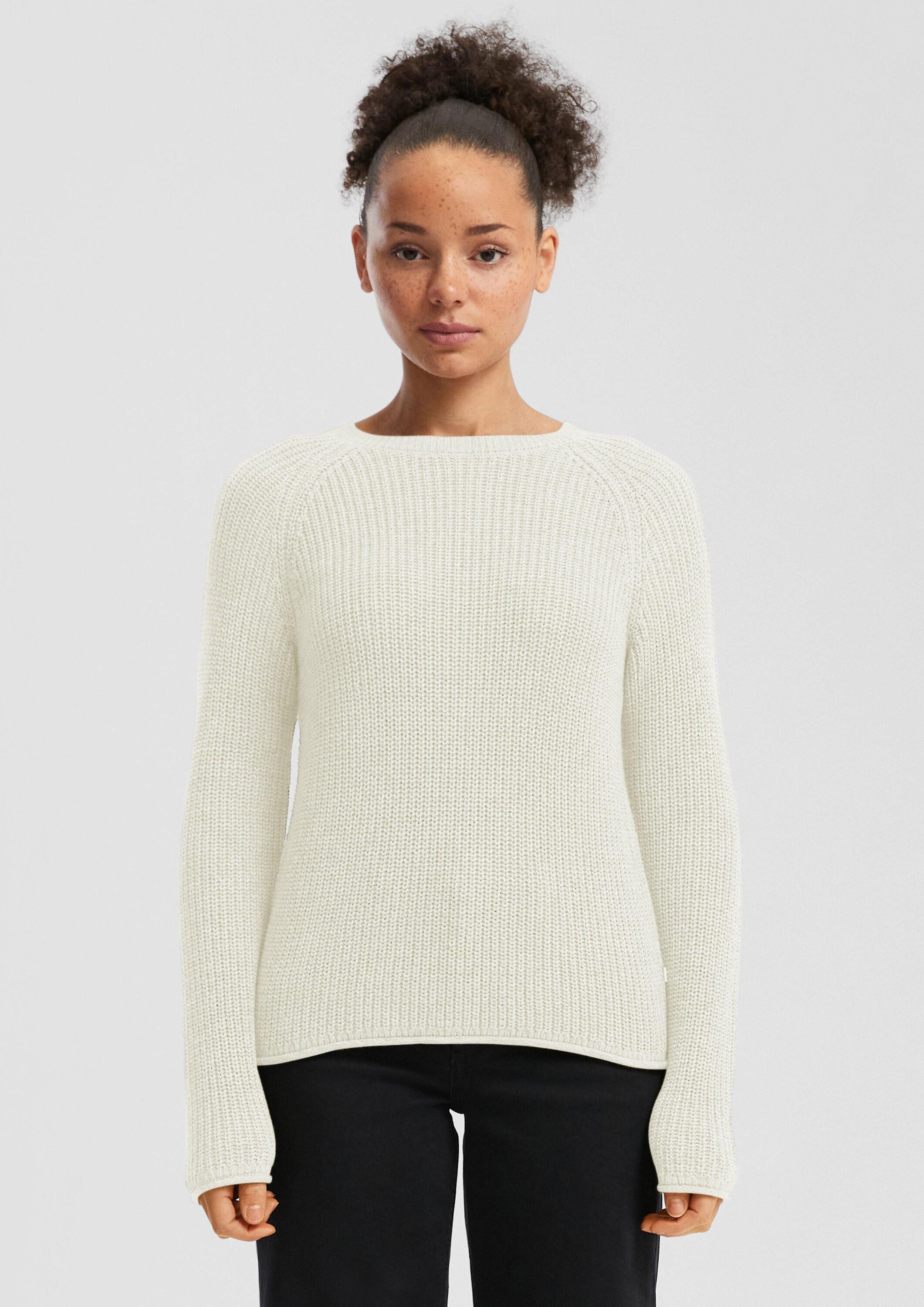 QS Longpullover Strickpullover Melierter Strickpullover mit günstig online kaufen