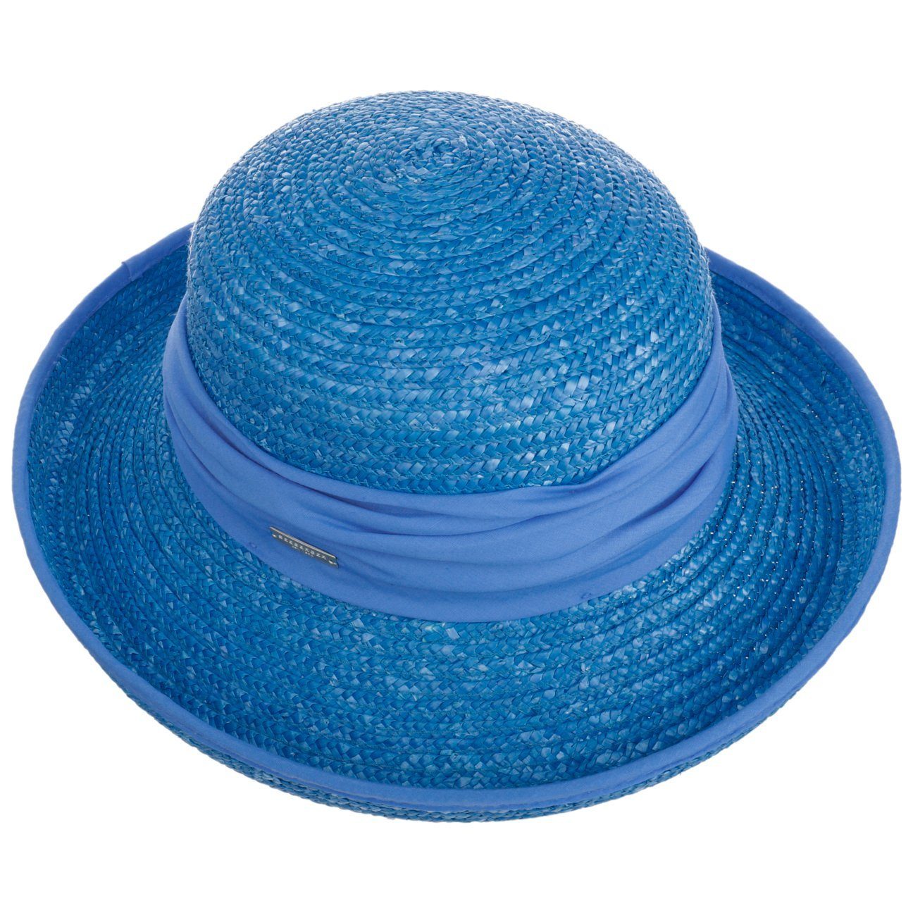 blau mit Sonnenhut Einfass (1-St) Sommerhut Seeberger