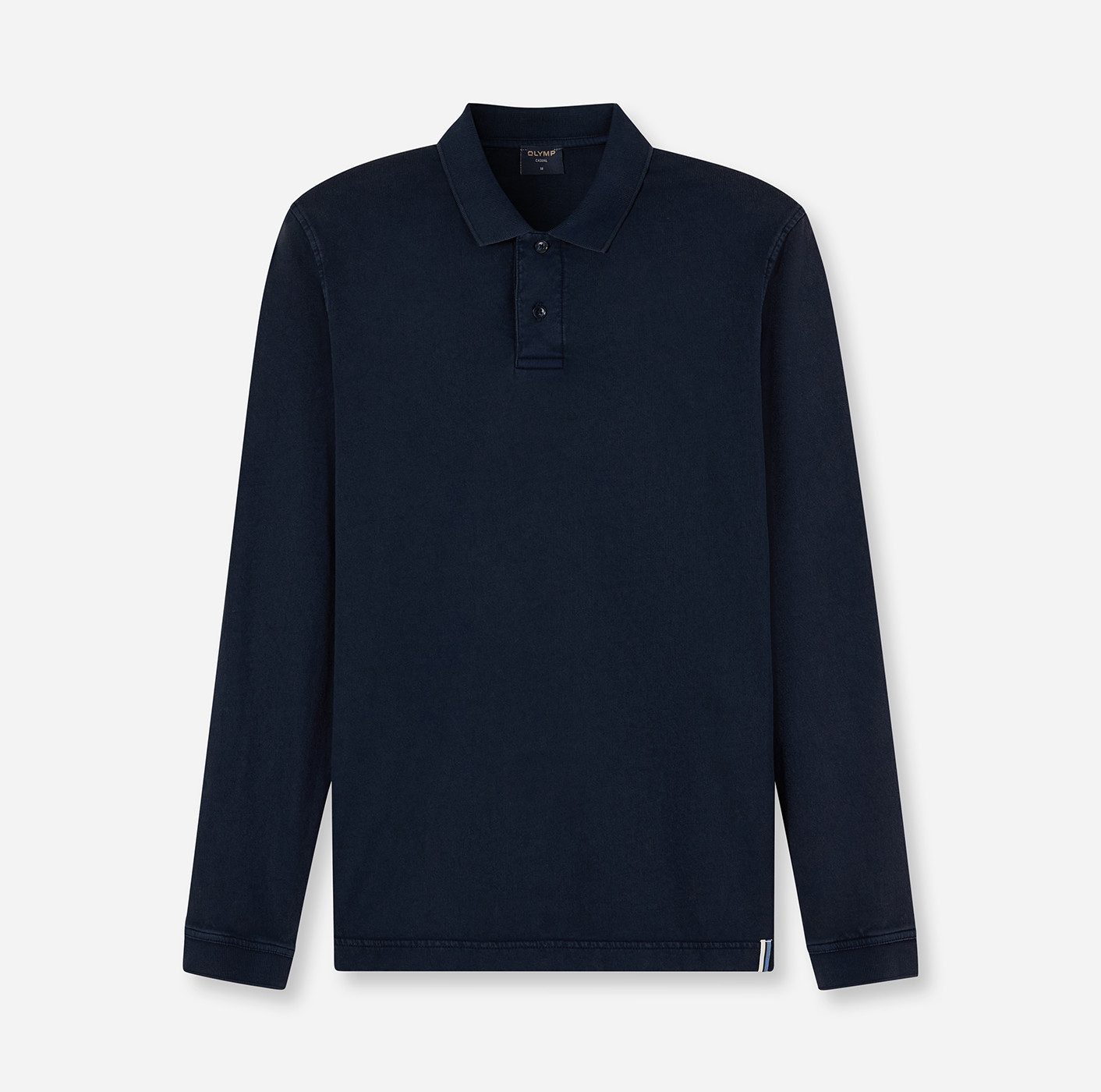 OLYMP Langarm-Poloshirt regular fit, basic, formbeständig
