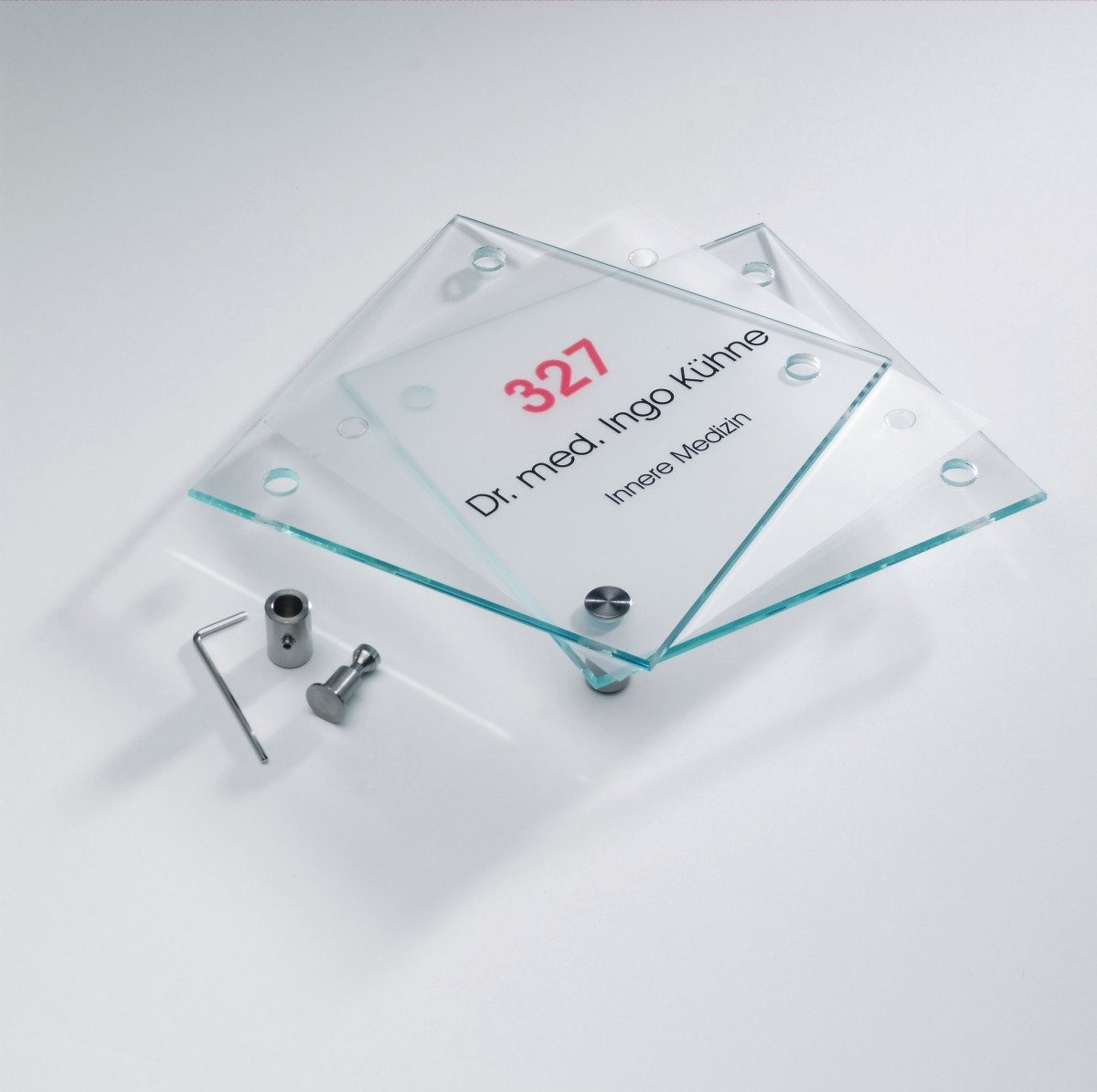 Thumbnail - Ultradex Hinweisschild Türschild Serie Skyline 210x297mm A4 2x4mm ES-Glas klar