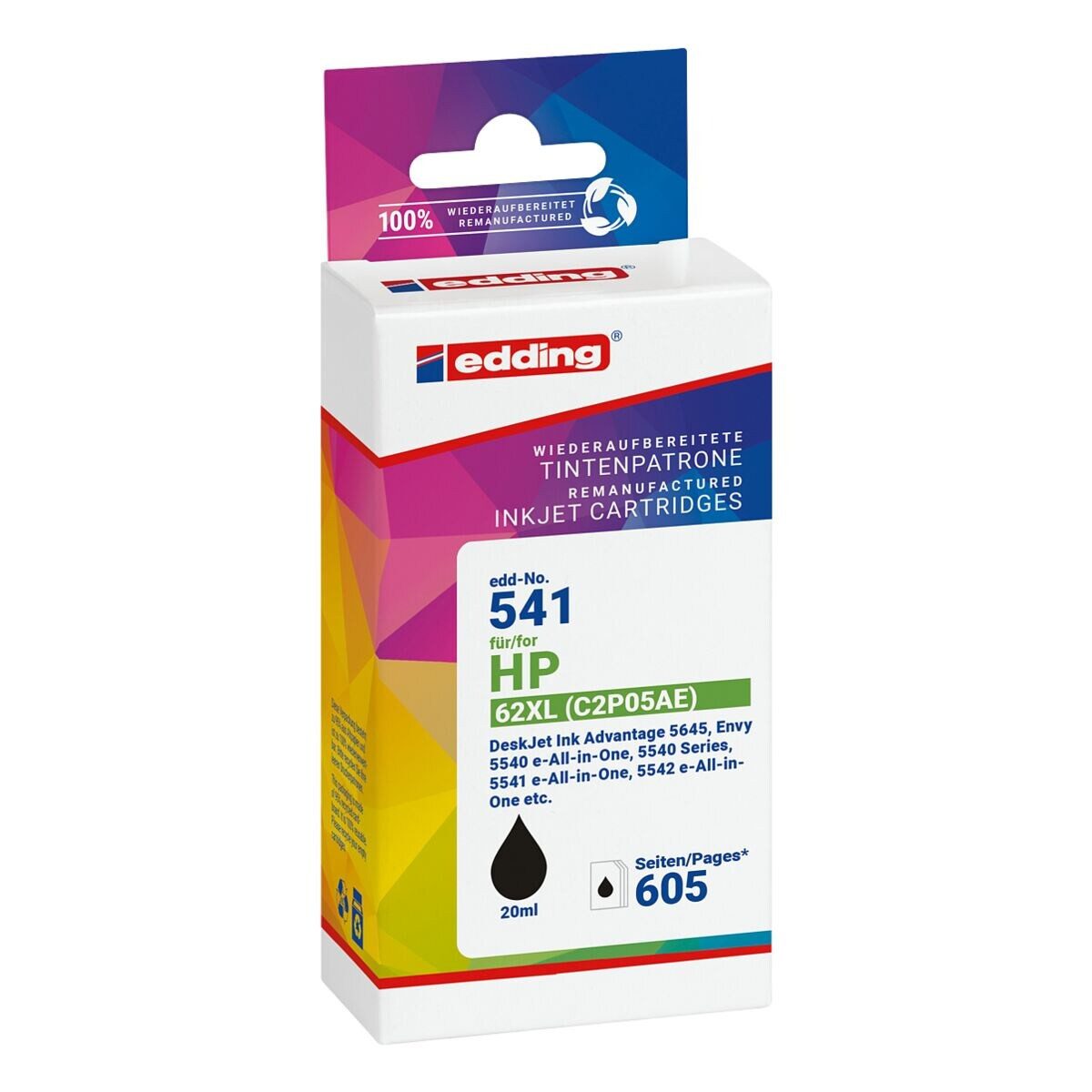 edding Tintenpatrone (ersetzt HP »C2P05AE« 62XL)