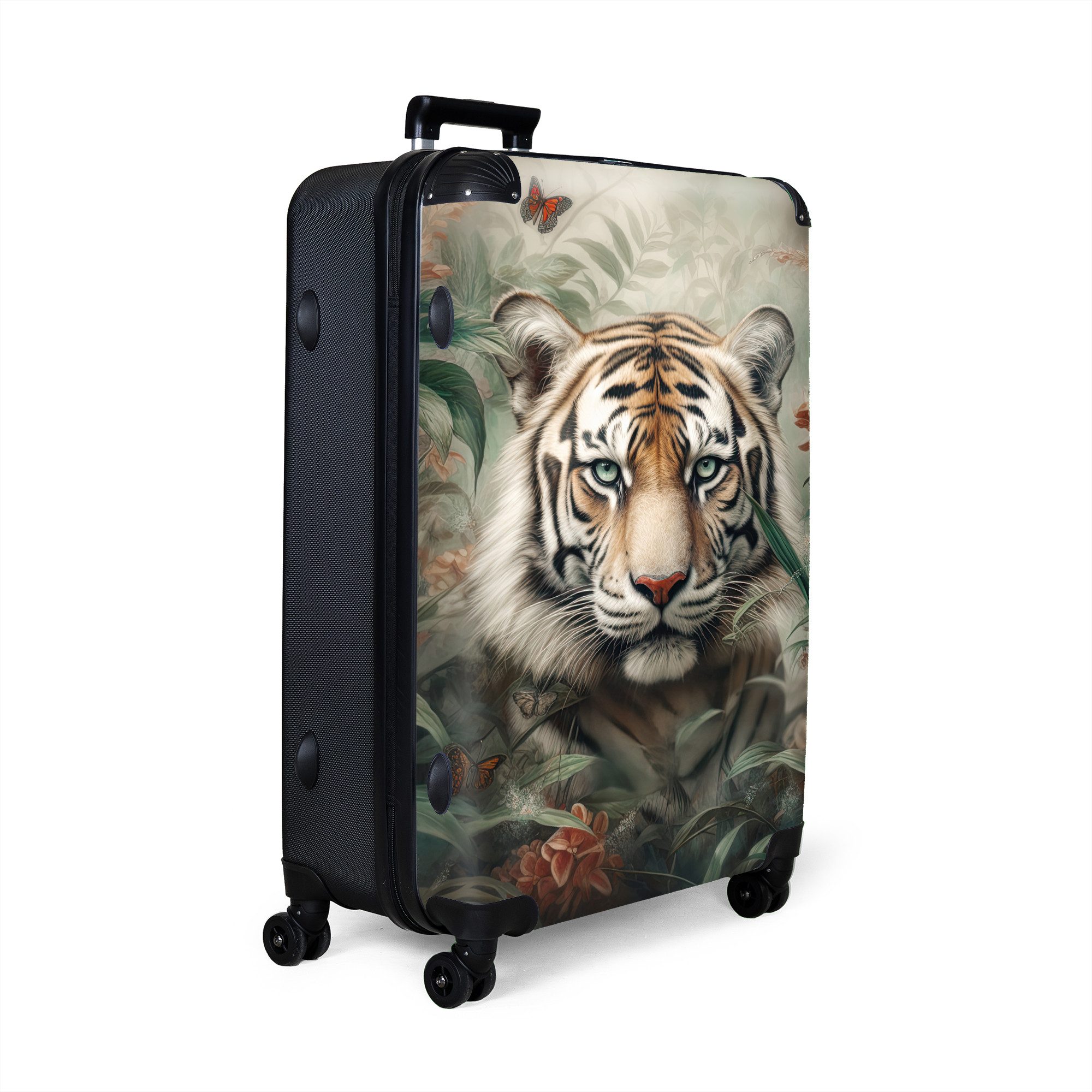 NoBoringSuitcases.com© Hartschalen-Trolley Tiger - Schmetterlinge - günstig online kaufen